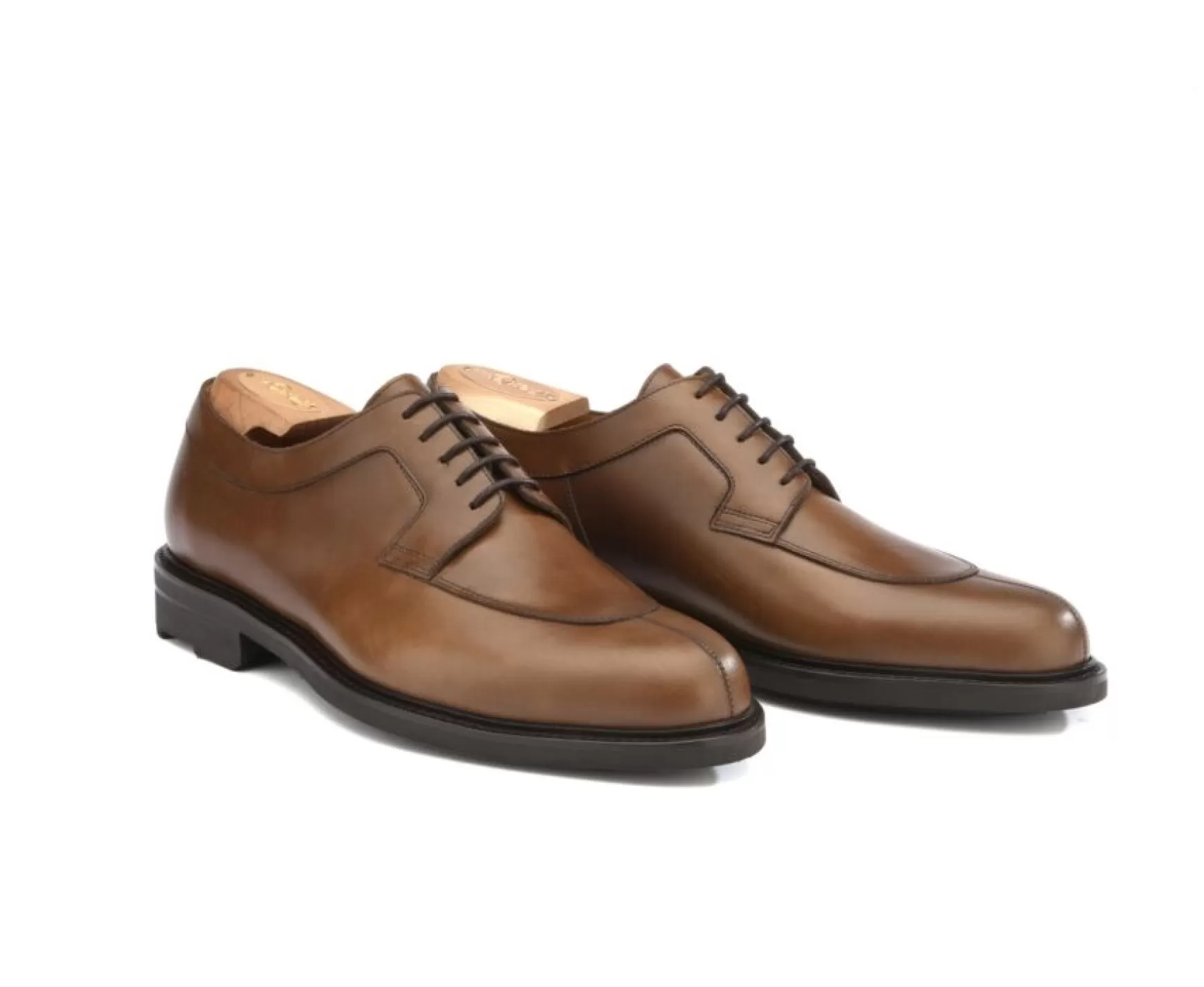 Bexley Comfort Shoes | Derby Shoes - Rubber Outsole Kent Gomme Country Brown Cognac