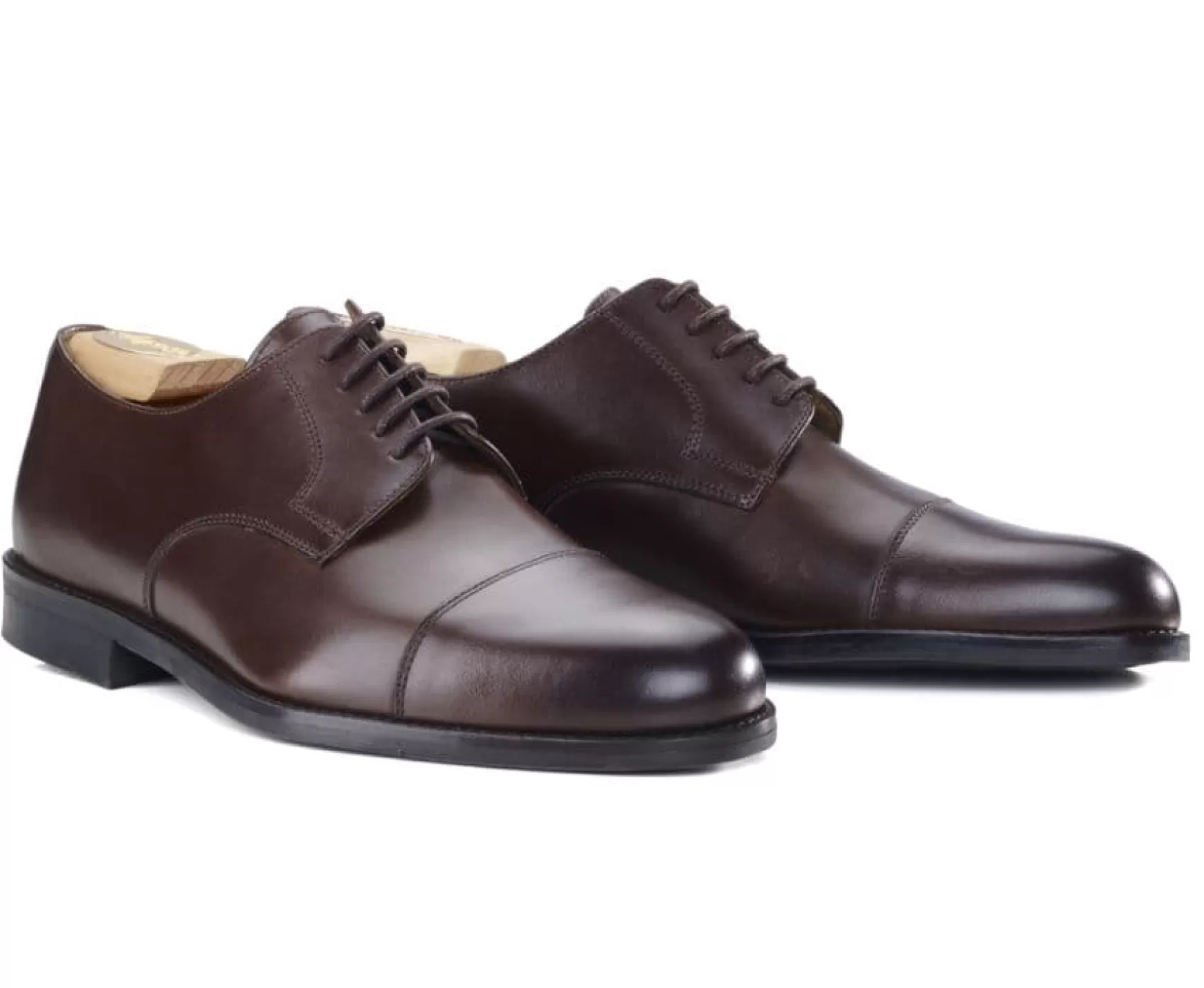 Bexley Derby Shoes | Derby Shoes - Rubber Sole - Mayfair Classic Gomme Ville | Chocolate