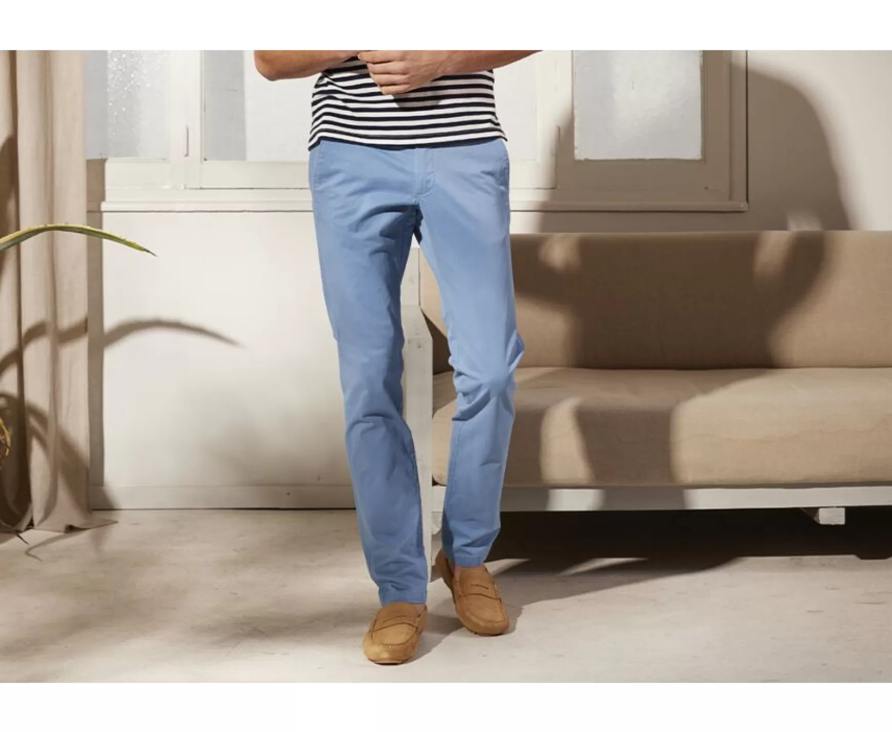 Bexley Adjusted Fit | Frosty Blue Men'S Chinos Kyrk Frozen Blue