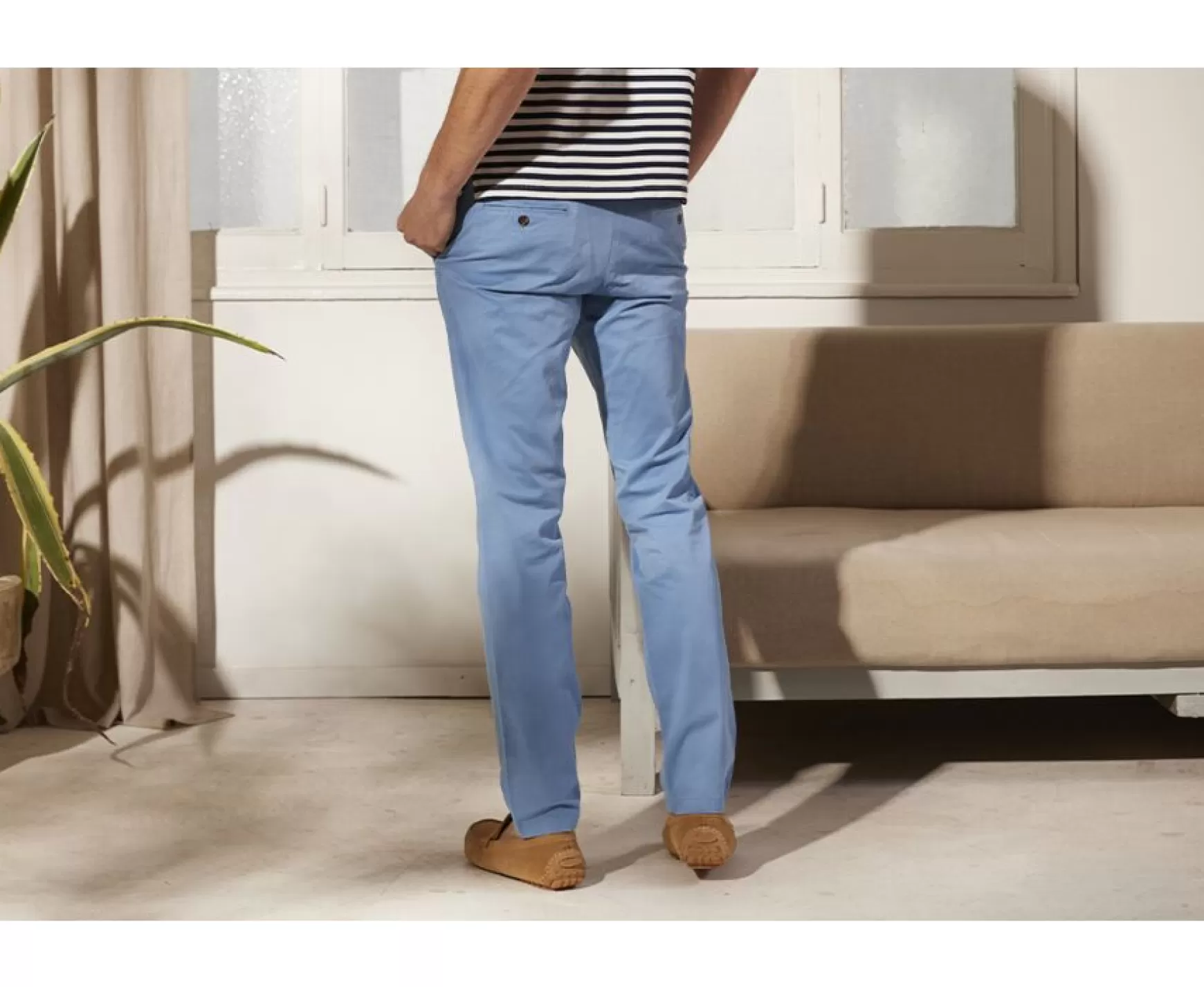 Bexley Adjusted Fit | Frosty Blue Men'S Chinos Kyrk Frozen Blue