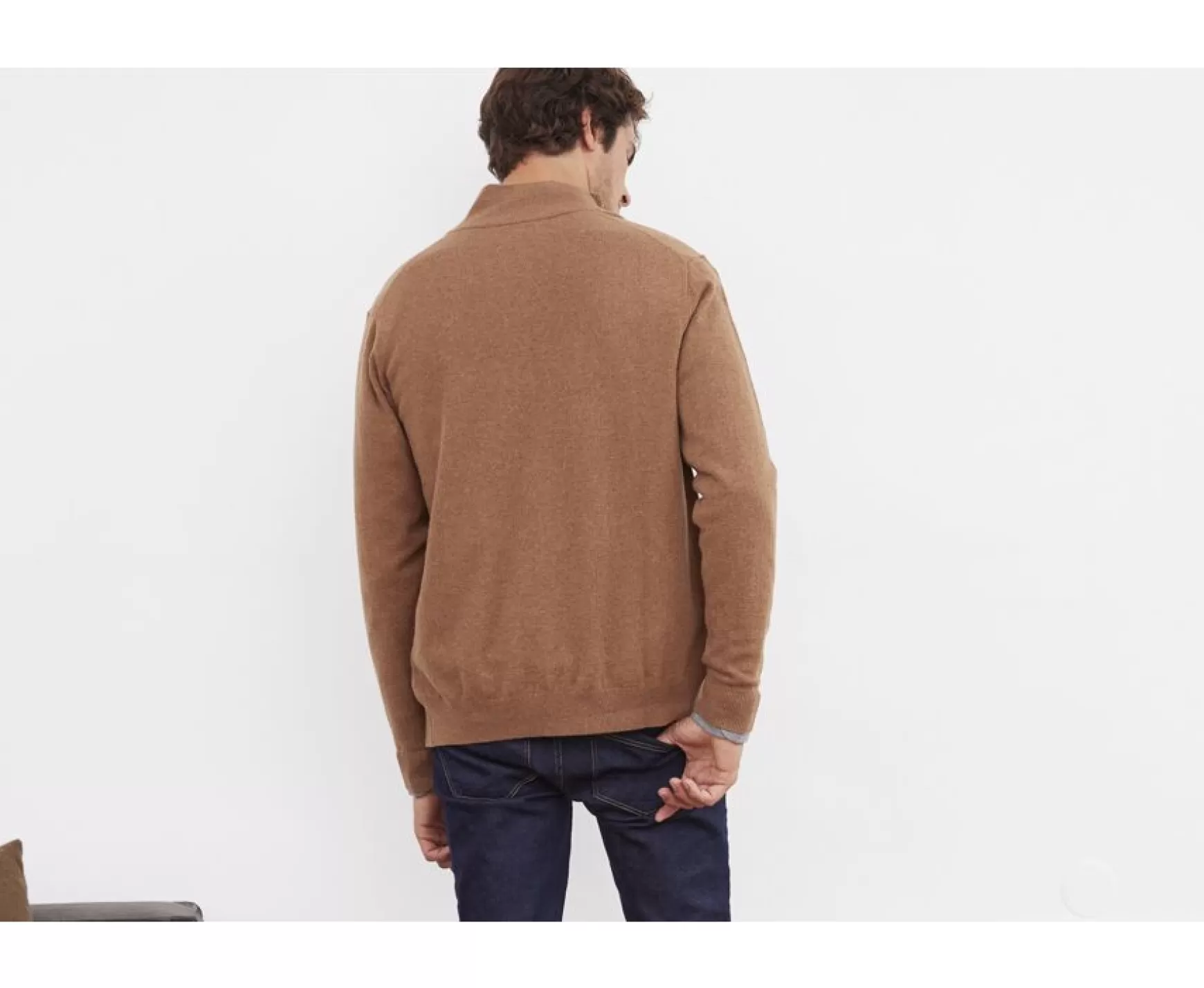 Bexley | Full-Zip Wool Cardigan Kanty Melange Hazelnut