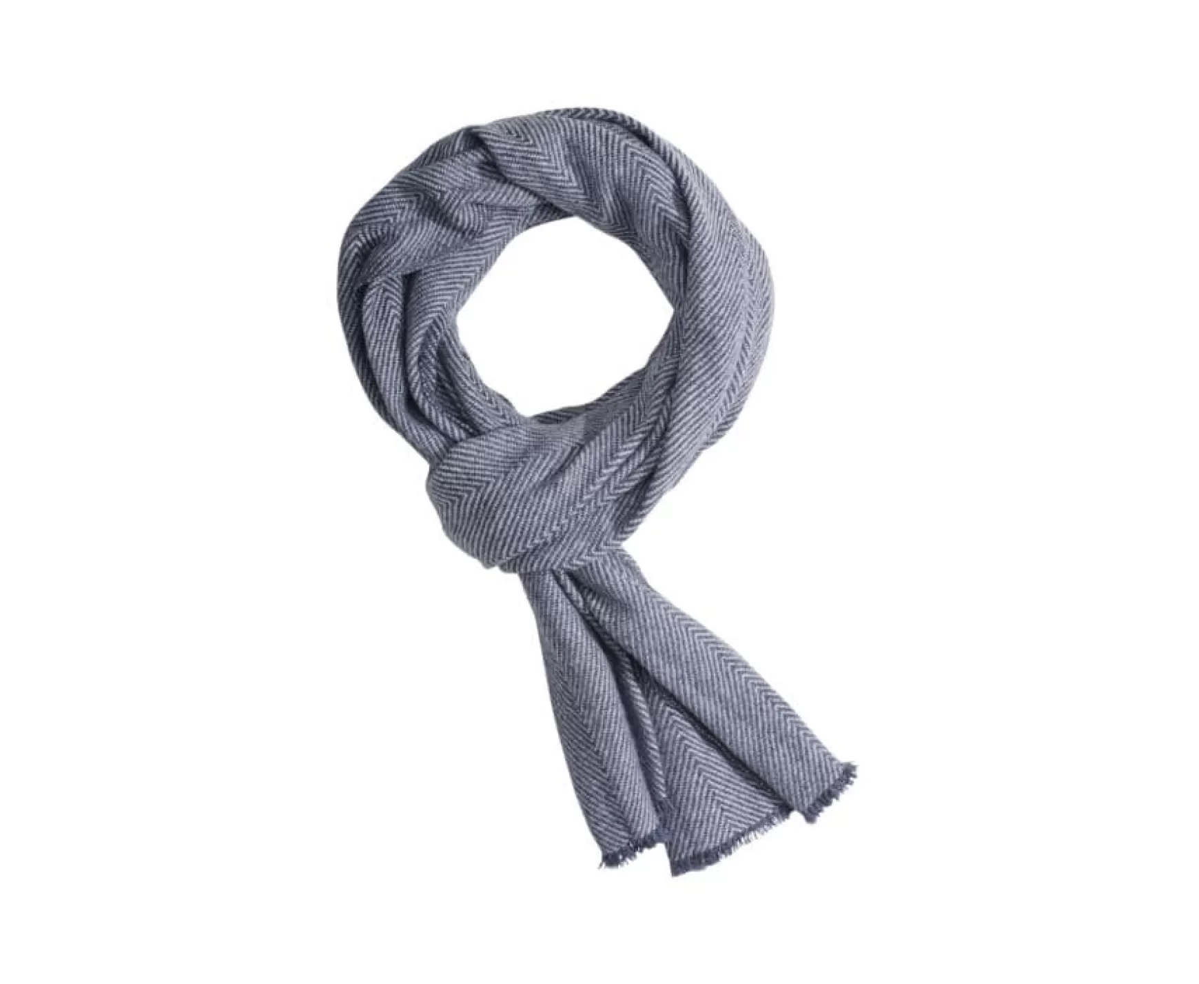 Bexley | Grey & Ecru Light Wool And Cashmere Scarf Grey And Ecru