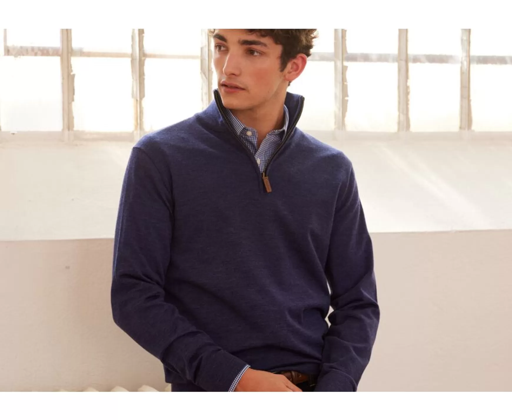 Bexley | Half-Zip Pullover - Vlarinos | Dark Blue Melange