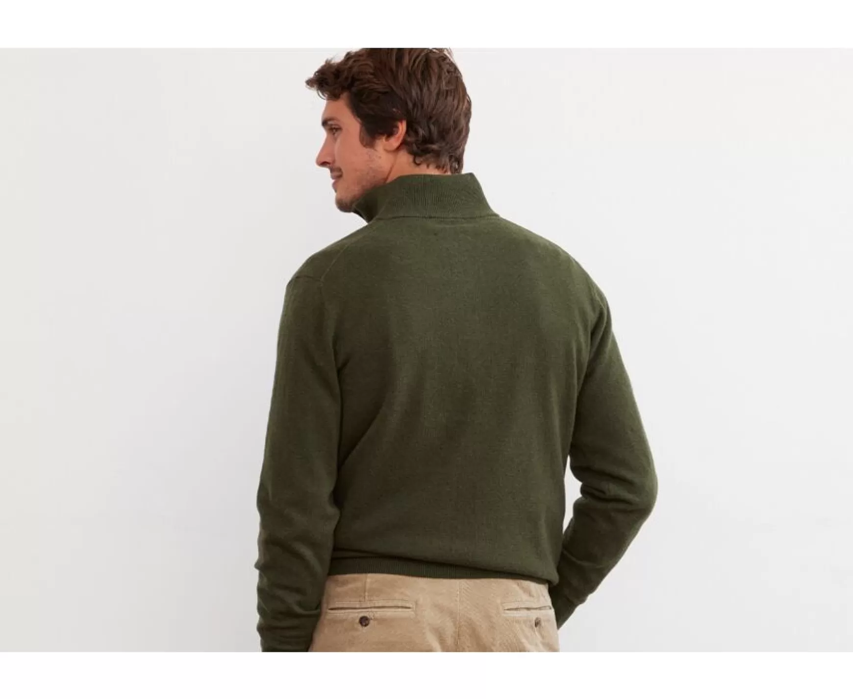 Bexley | Half-Zip Wool Jumper Keithy Green