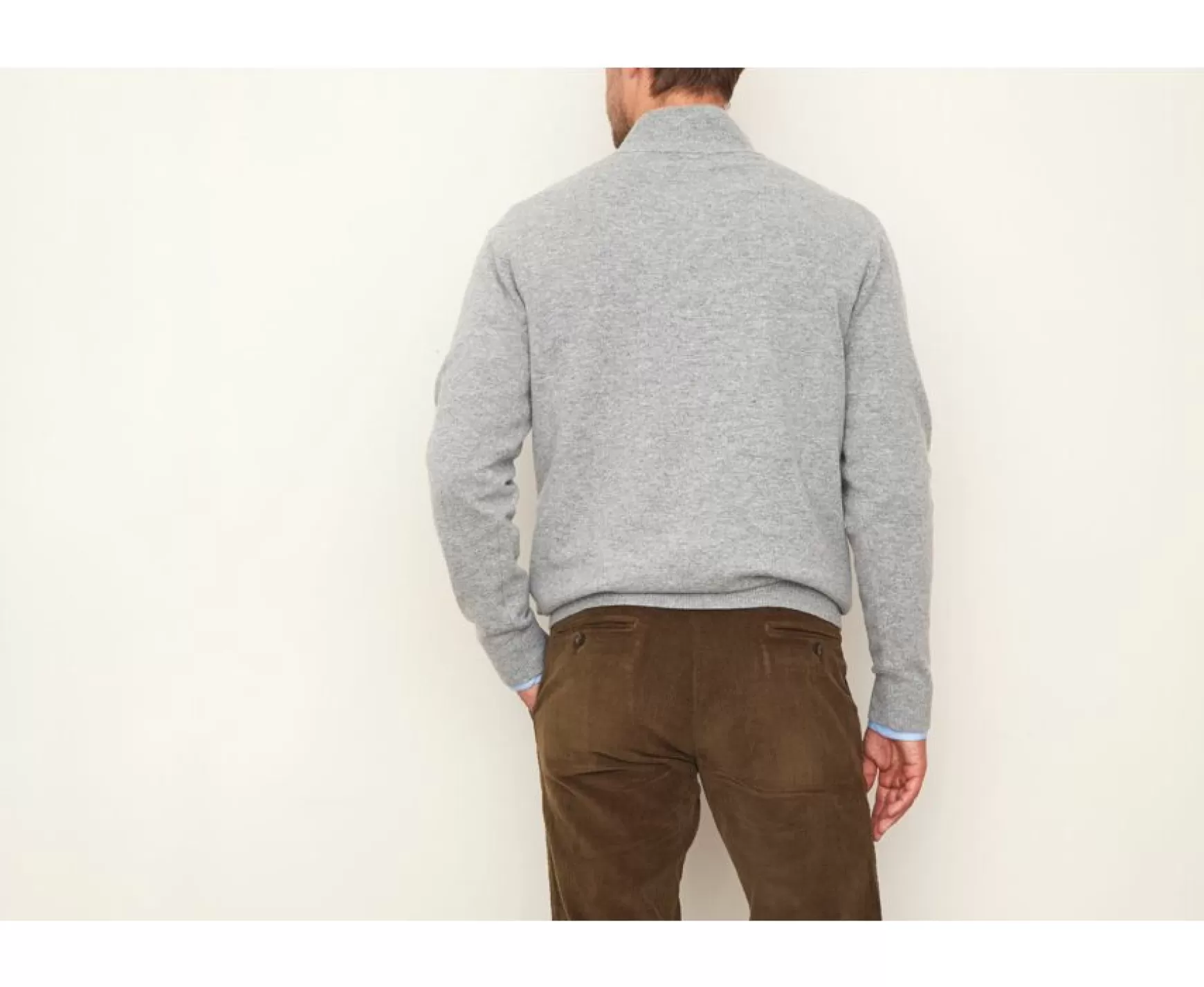 Bexley | Half-Zip Wool Jumper Keithy Grey Melange