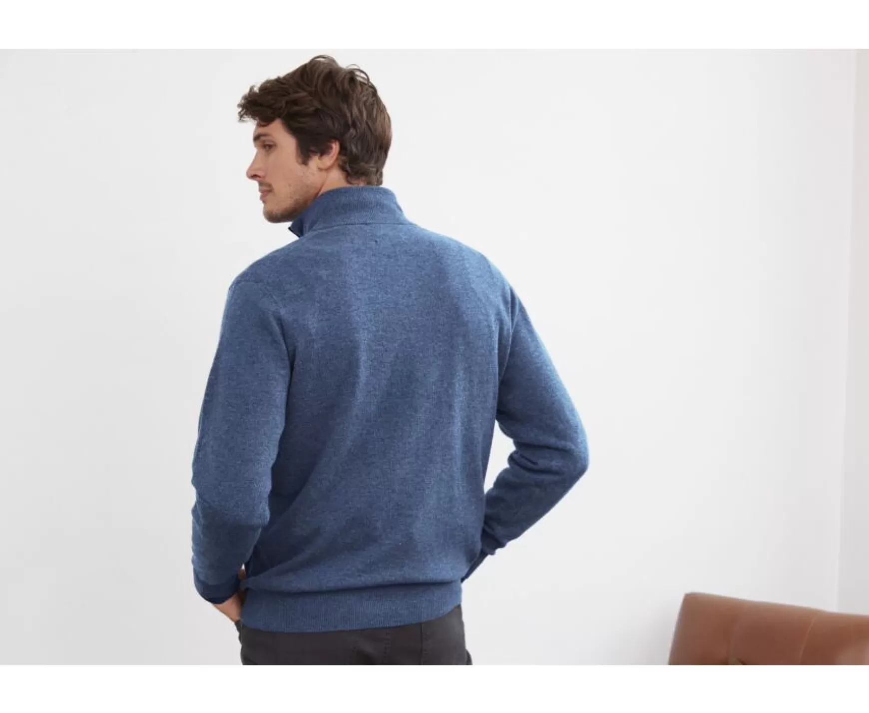 Bexley | Half-Zip Wool Jumper Keithy Prussian Blue