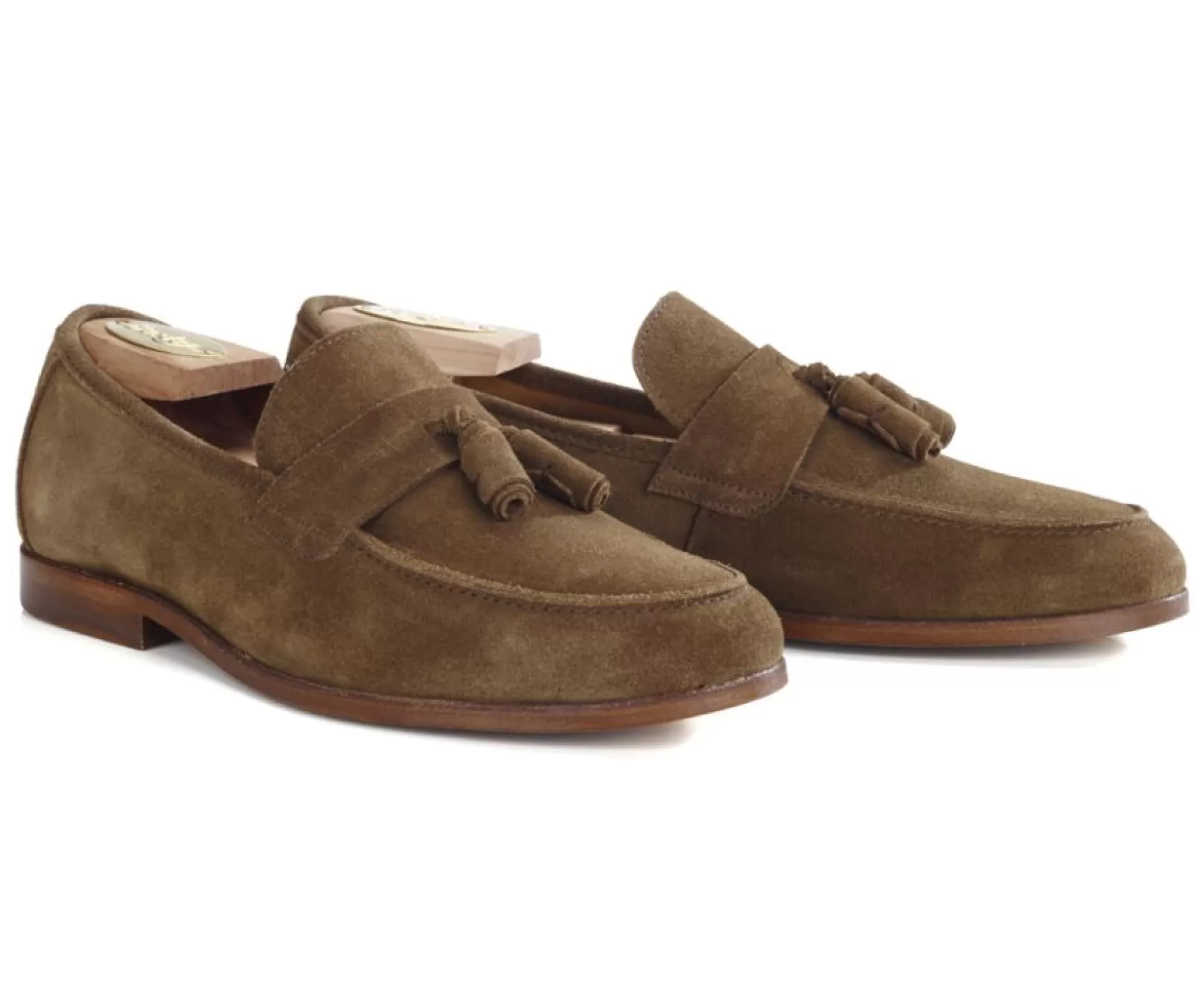 Bexley Loafers | Hazelnut Leather Suede Men'S Loafers Broglio Hazelnut Suede