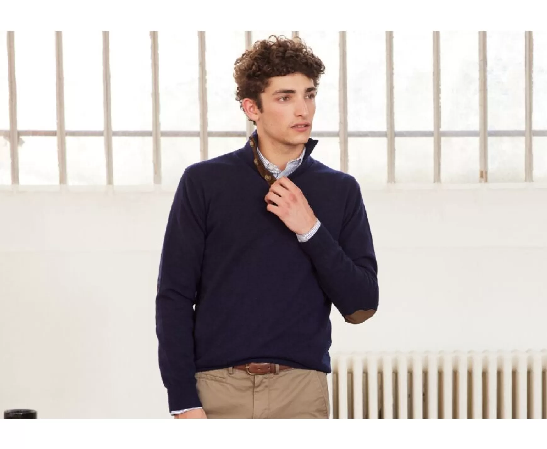 Bexley | High-Collar Wool Jumper Kiltan Navy