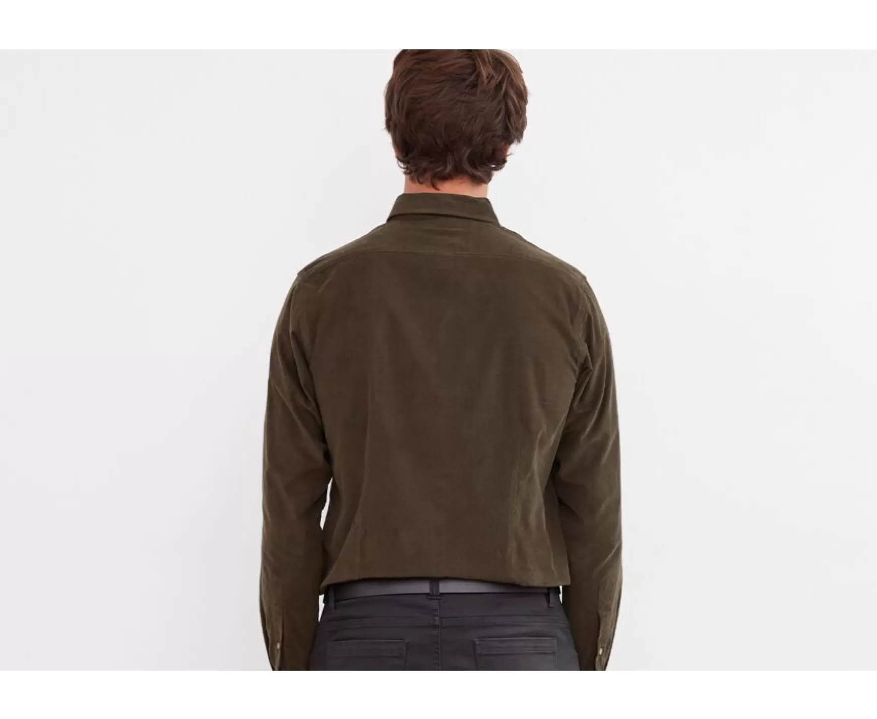 Bexley | Khaki Corduroy Shirt Wayne Kaki