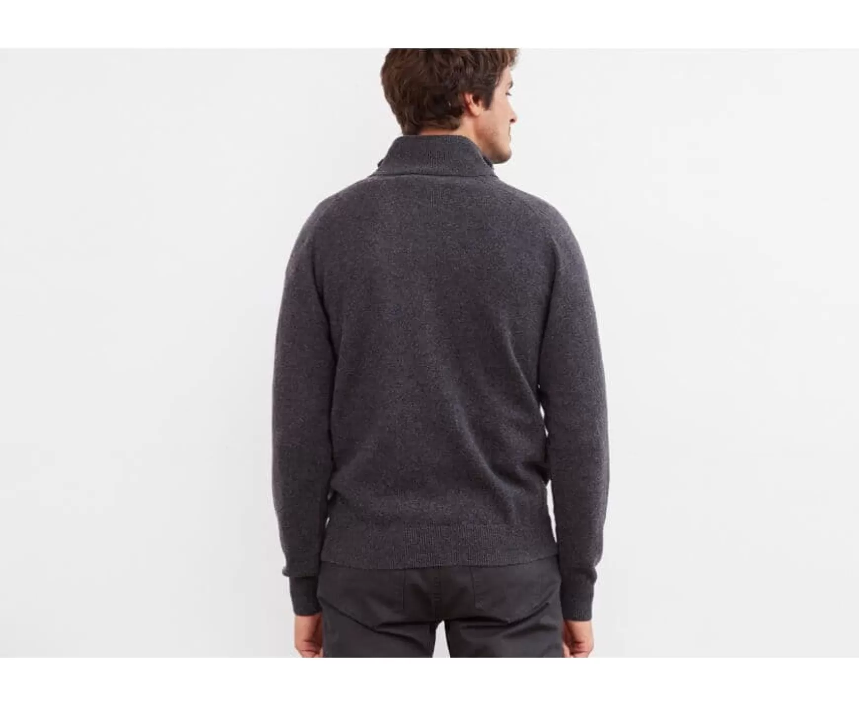 Bexley | Lambswool Full Zip Sweater Kane Grey Anthracite