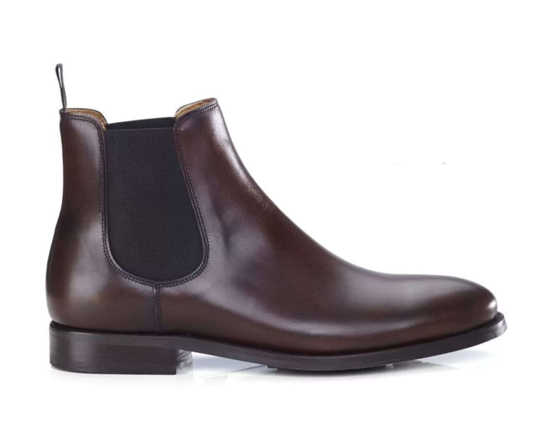 Bexley Boots Shoes | Leather Chelsea Boots - Alderton Gomme | Patina Chocolate