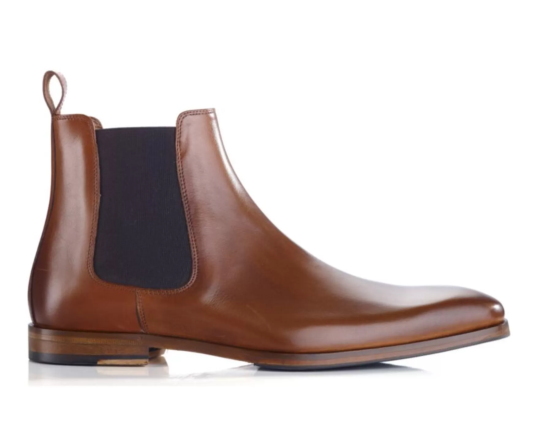 Bexley Chelsea Boots | Leather Chelsea Boots Bergame Patin Patina Cognac