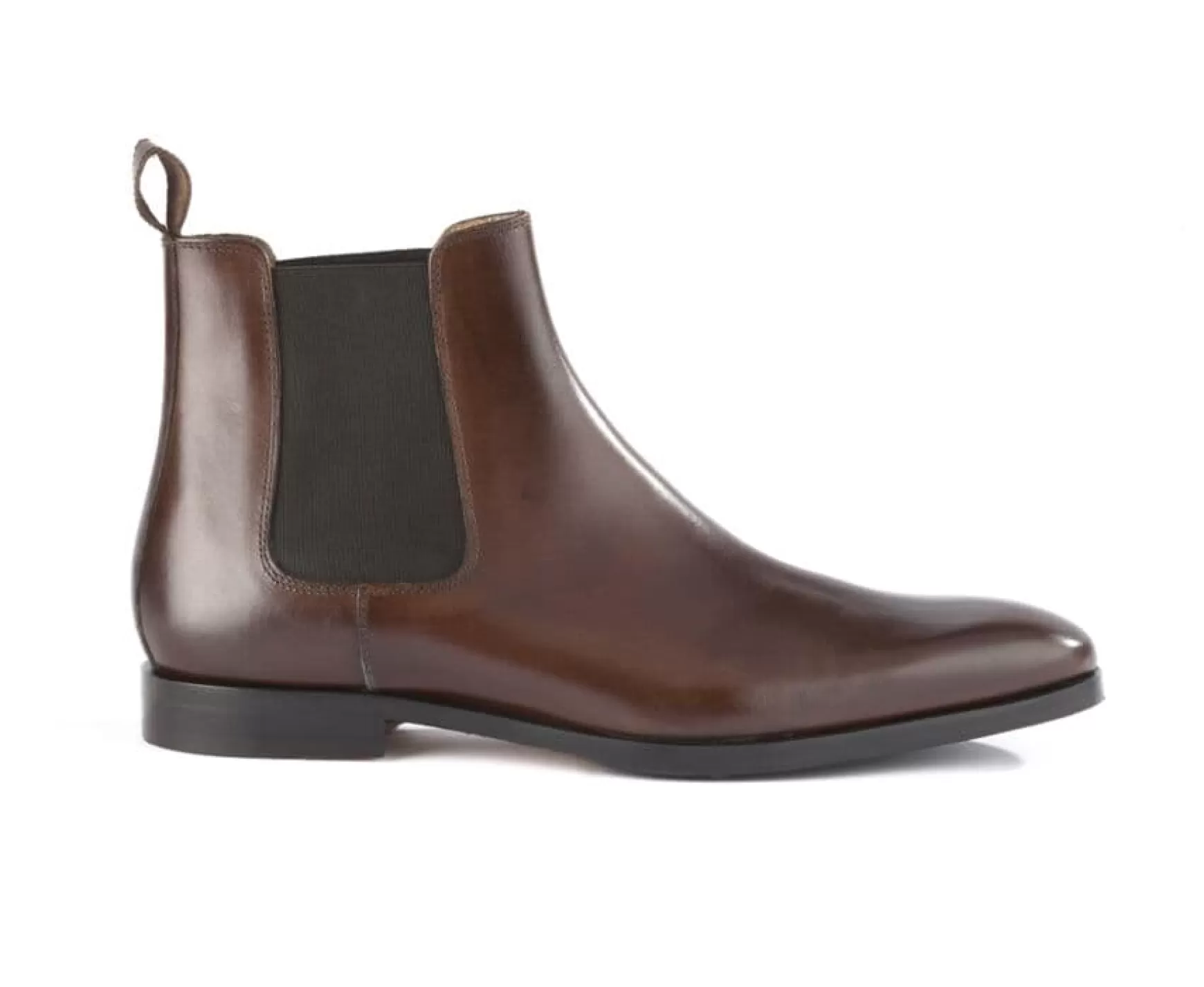 Bexley Chelsea Boots | Leather Chelsea Boots Bergame Patin Chocolate