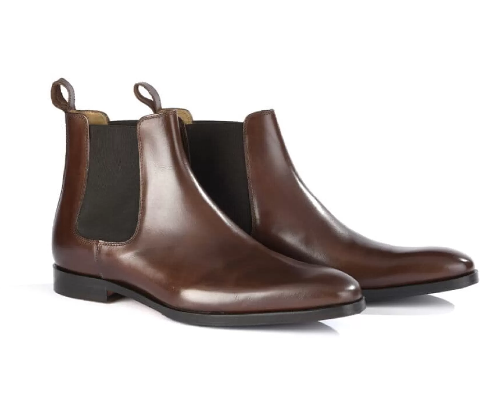 Bexley Chelsea Boots | Leather Chelsea Boots Bergame Patin Chocolate