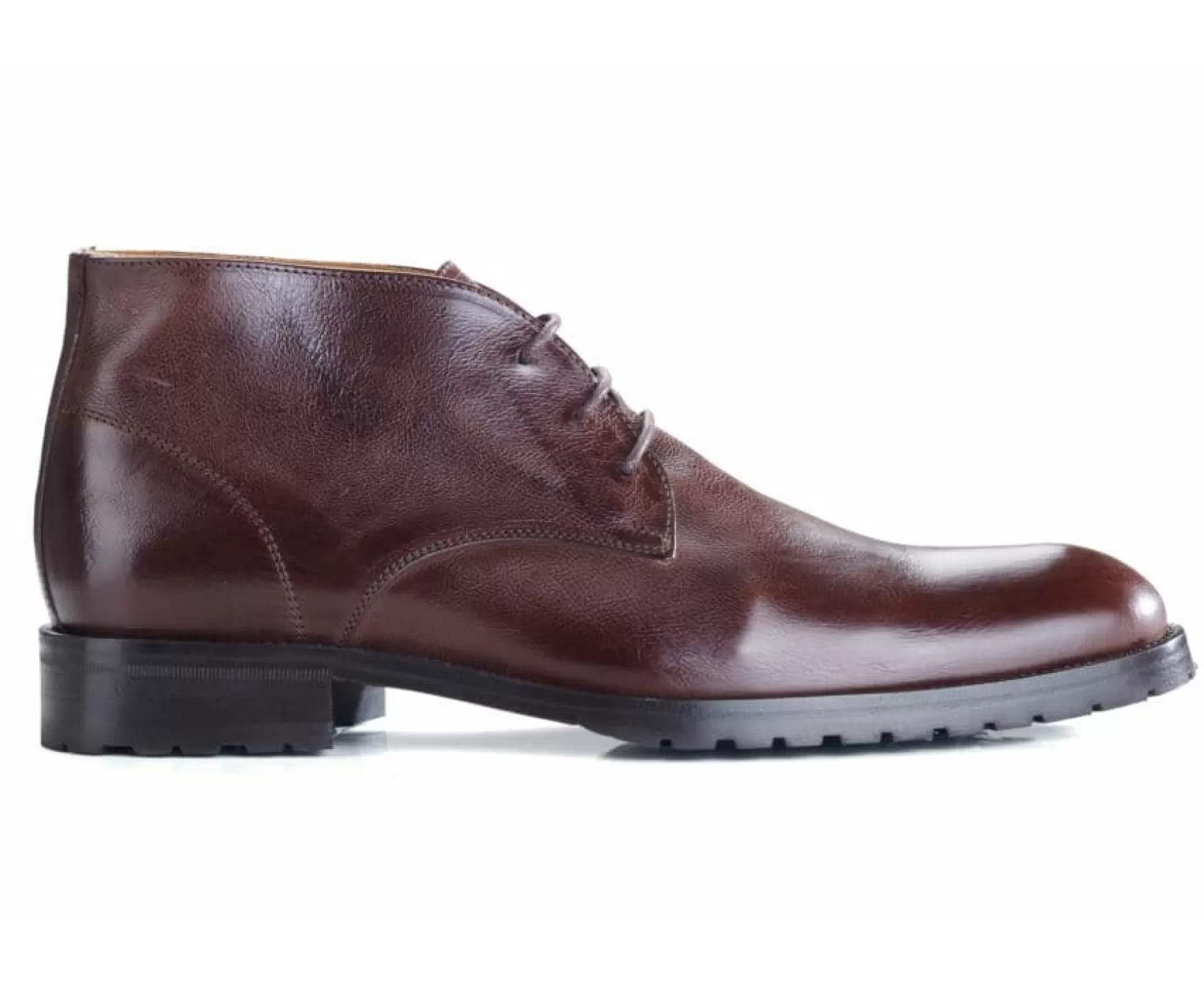 Bexley Comfort Shoes | Leather Desert Boots Warwick Gomme Patina Chocolate