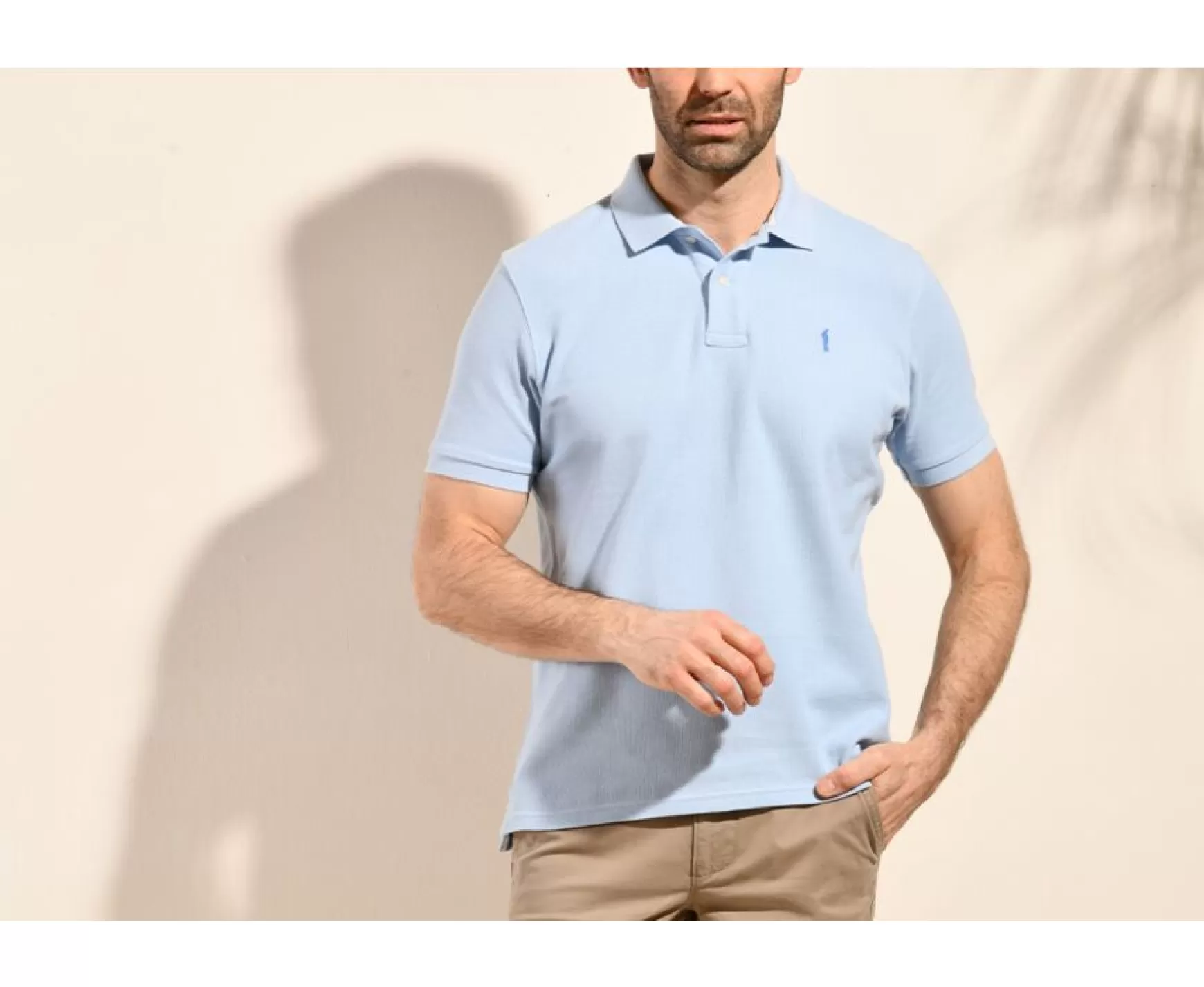 Bexley Adjusted Fit | Light Blue Men'S Polo Shirt Andy Ii Blue Sky