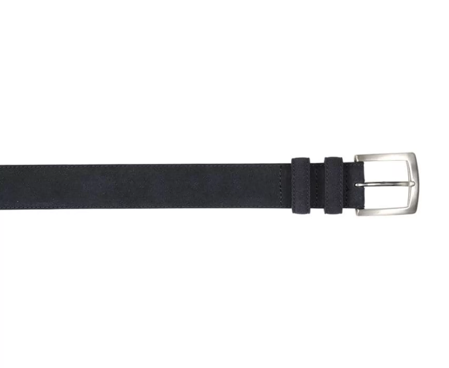 Bexley | Luxury Belt For Men Westgate Silver Navy Suede