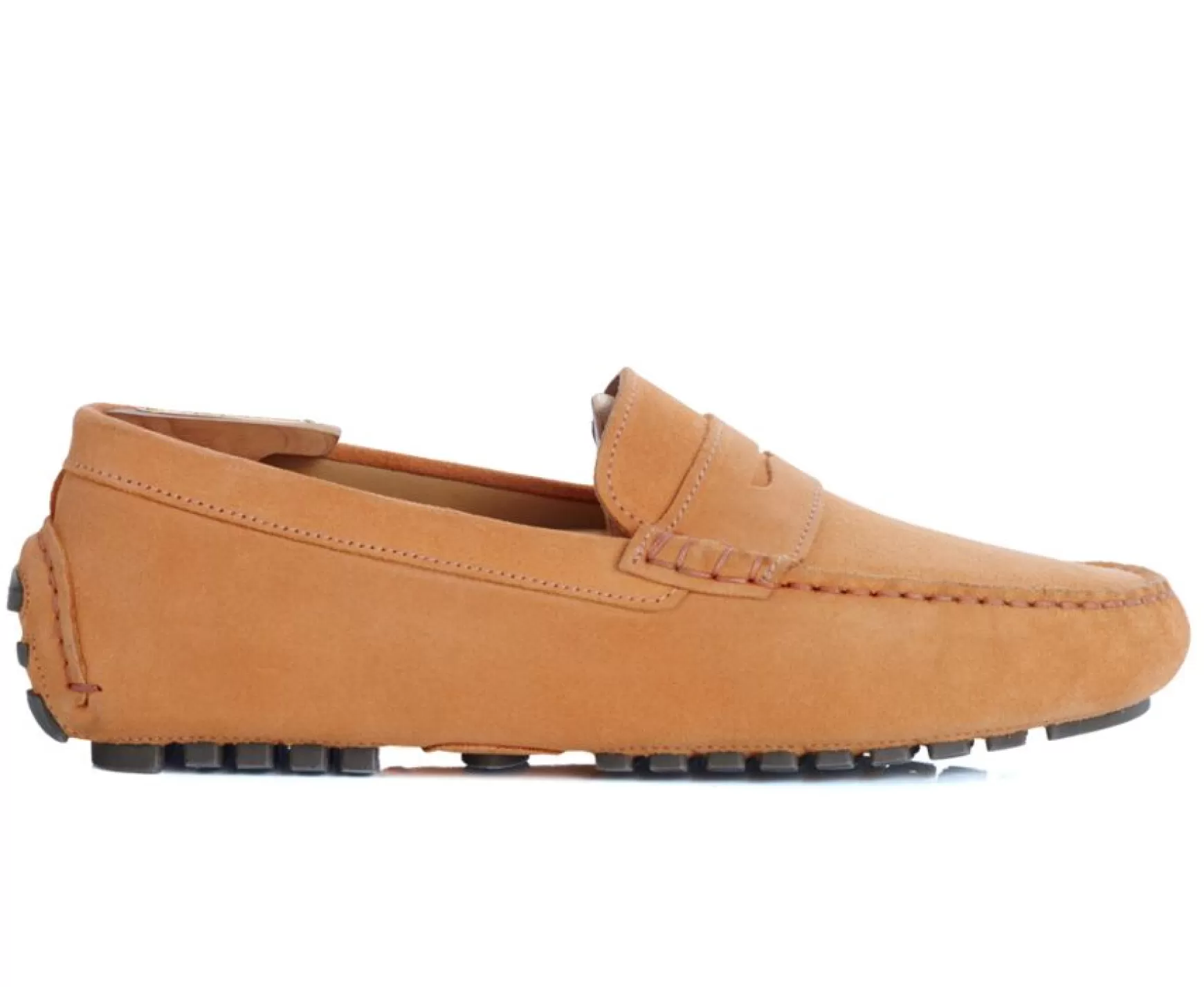 Bexley Moccasins | Mandarin Velvet Men'S Driving Moccassins Ferguson Velours Mandarine