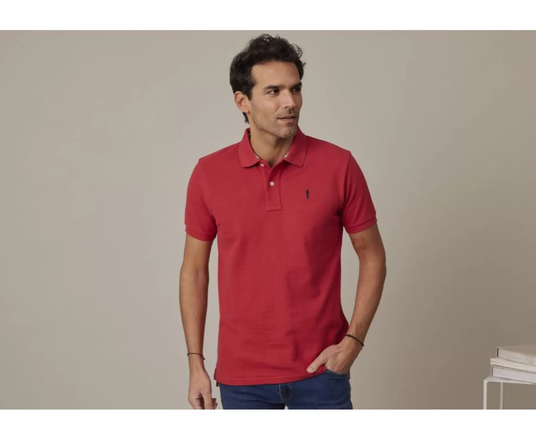 Bexley Adjusted Fit | Melange Men'S Polo Shirt Andy Ii Deep Red