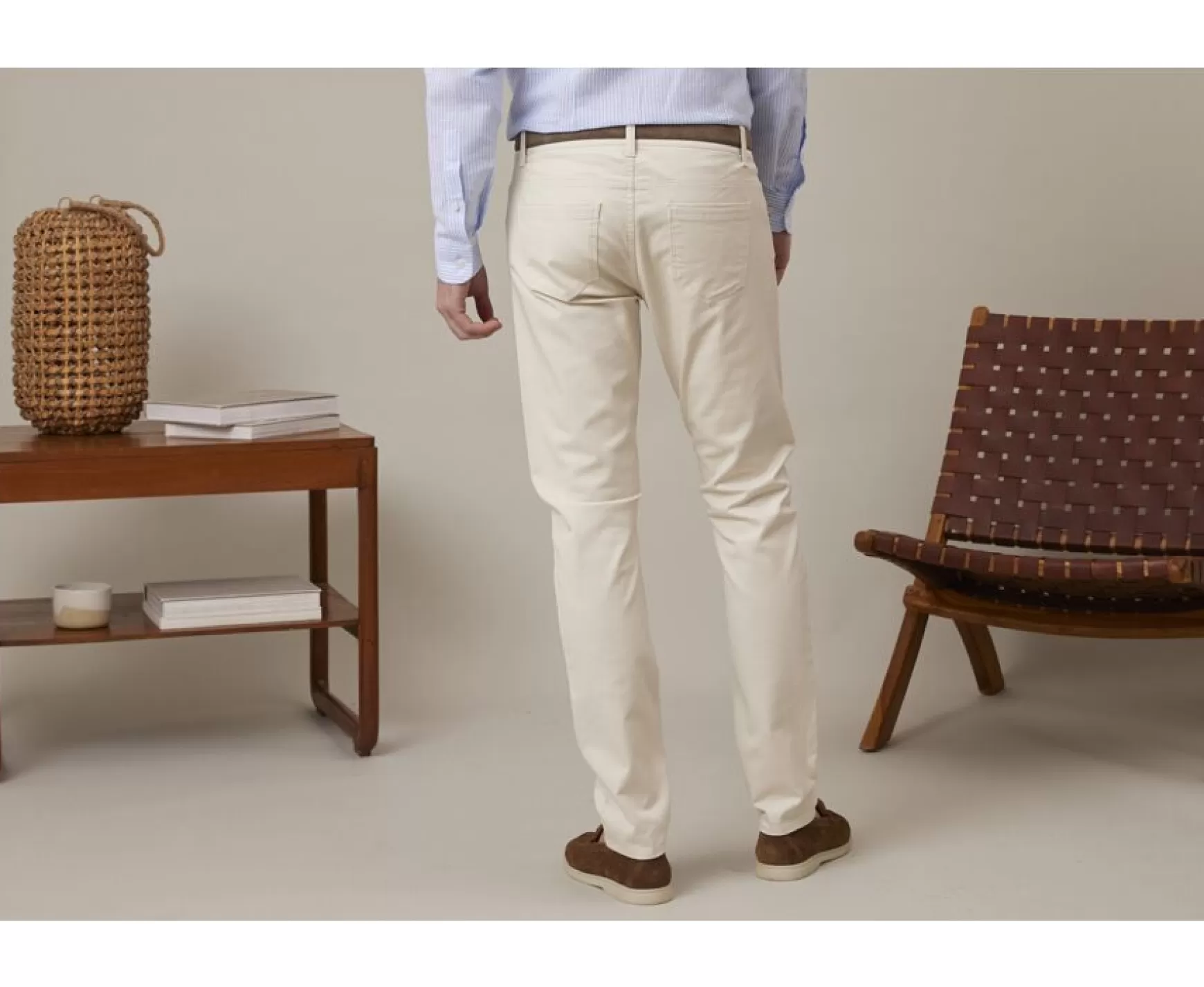 Bexley Adjusted Fit | Men'S 5 Pocket Trousers Karson Unbleached