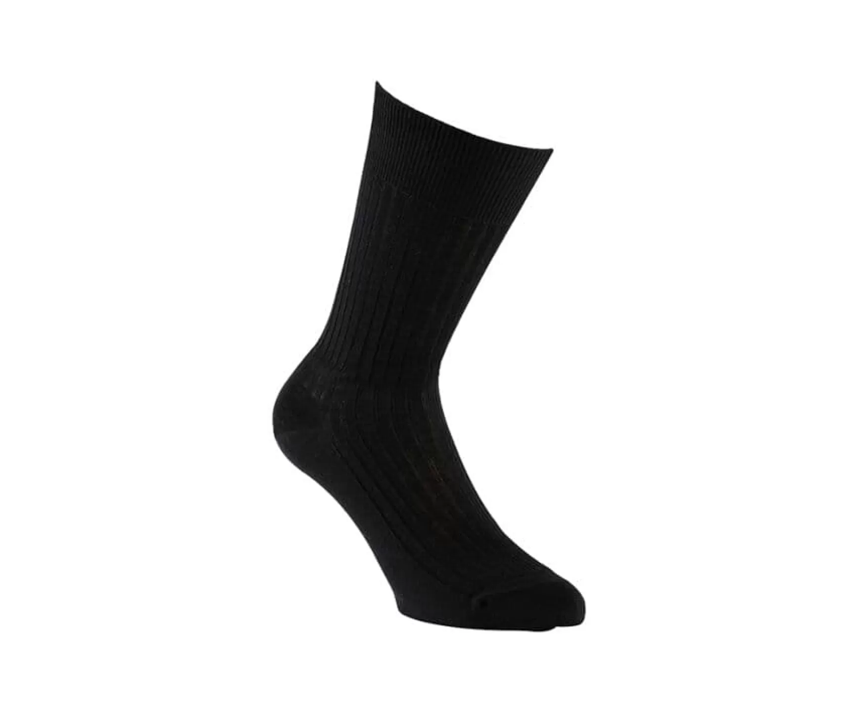 Bexley | Men'S Black Cotton Dress Socks Blackblack With Black Waistband