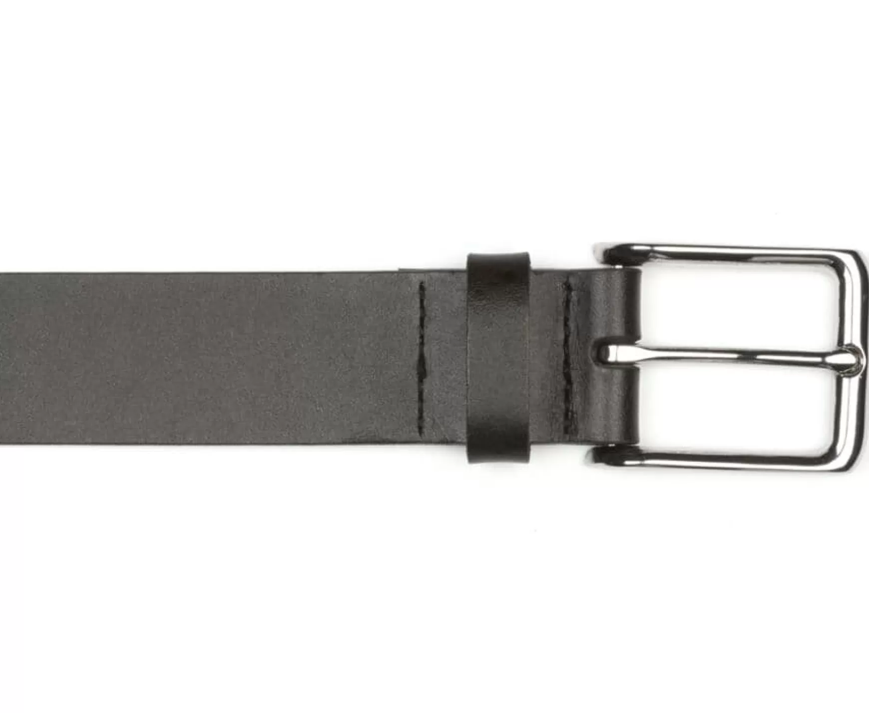 Bexley | Men'S Black Leather Belt Westwood Ii Silver Blackblack With Black Waistband