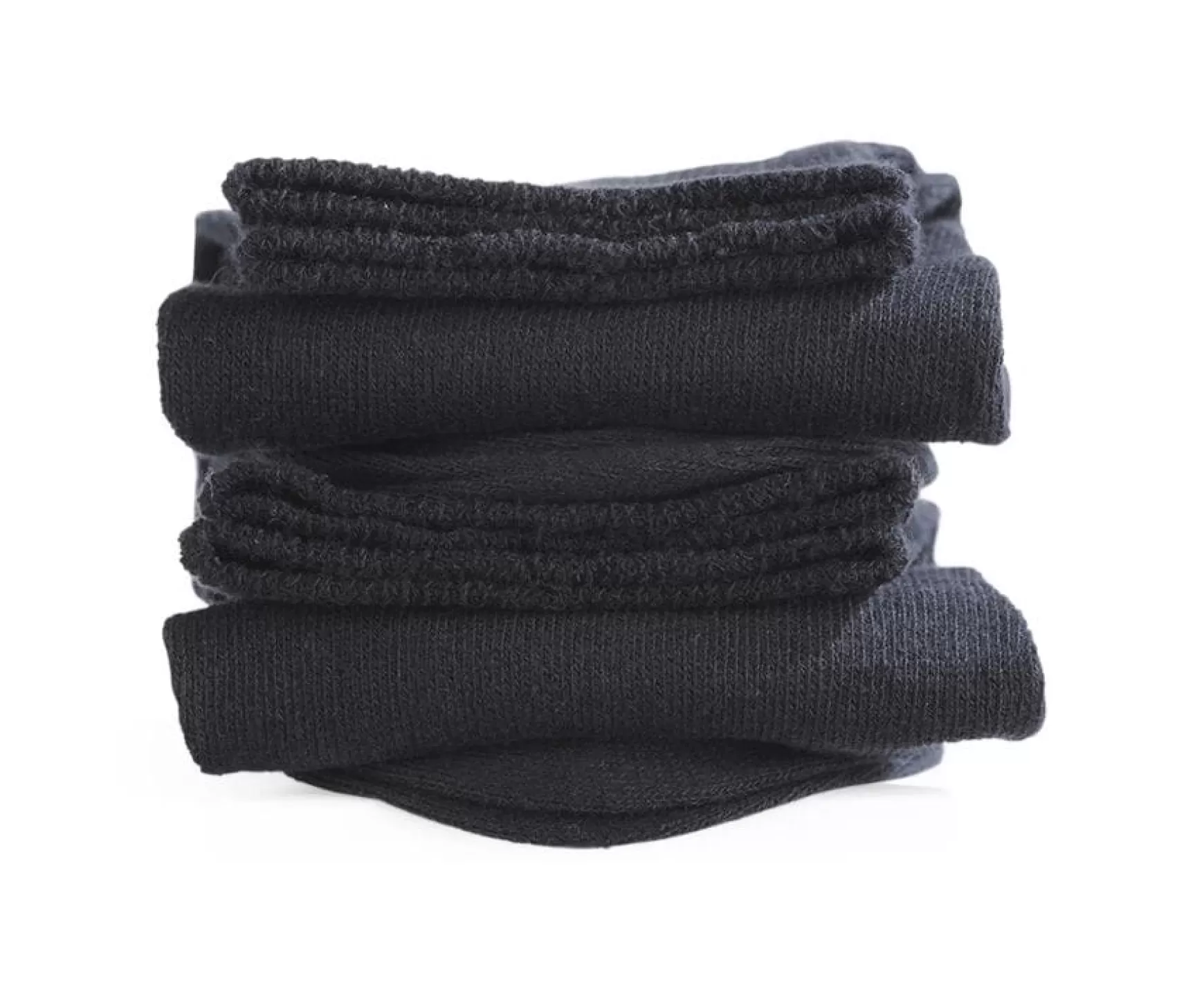 Bexley | Men'S Black Thick Cotton Socks Blackblack With Black Waistband