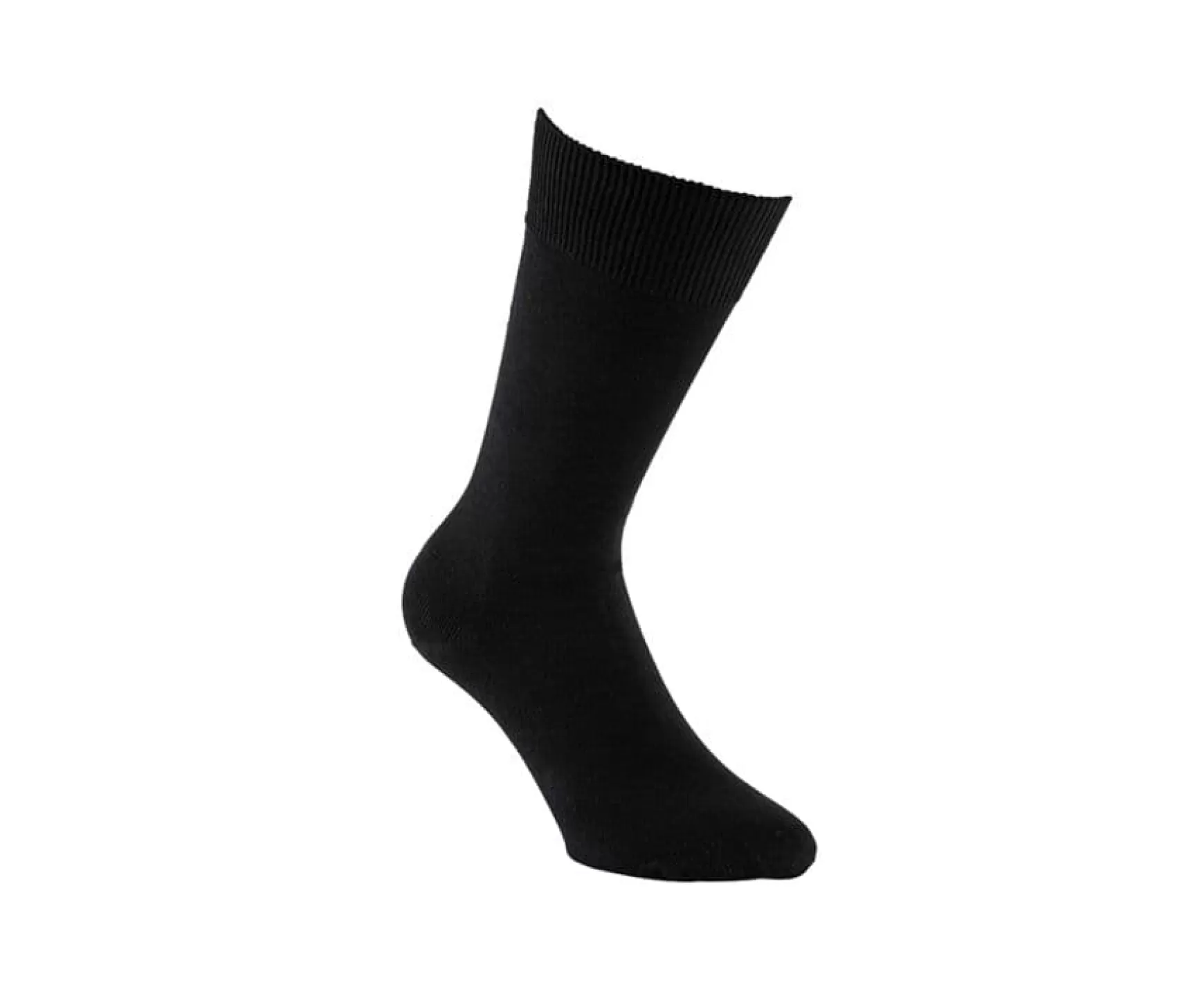 Bexley | Men'S Black Thick Cotton Socks Blackblack With Black Waistband