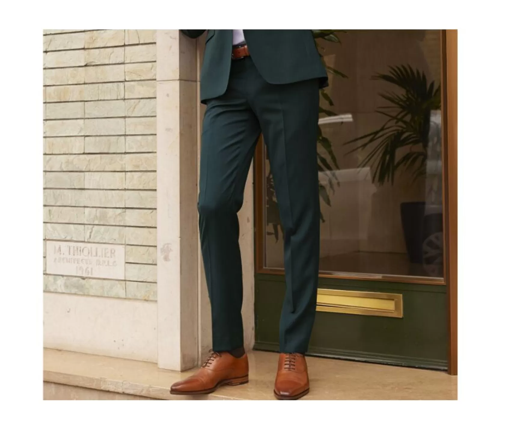 Bexley | Men'S Bottle Green Suit Trousers Lazare Vert Bouteille