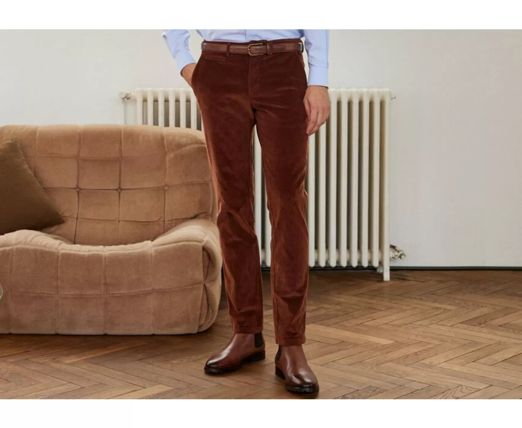 Bexley Adjusted Fit | Men'S Chinos - Norman | Caramel Fonce