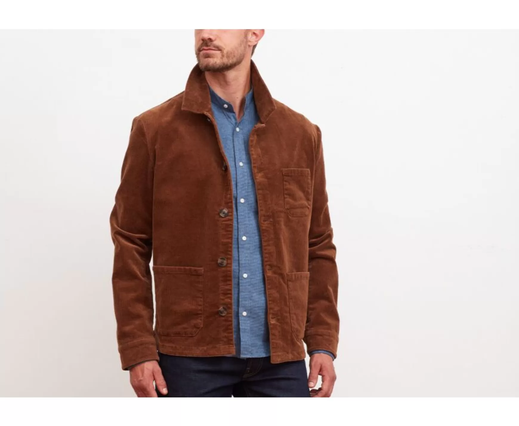 Bexley | Men'S Corduroy Jacket Fidelien Dark Camel