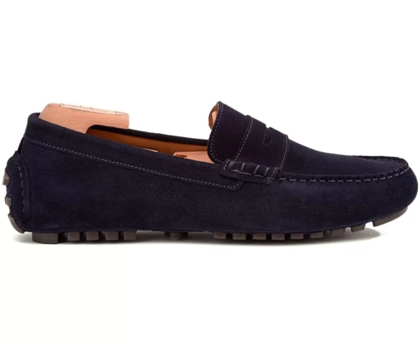 Bexley Moccasins | Men'S Driving Moccasins Ferguson Navy Suede