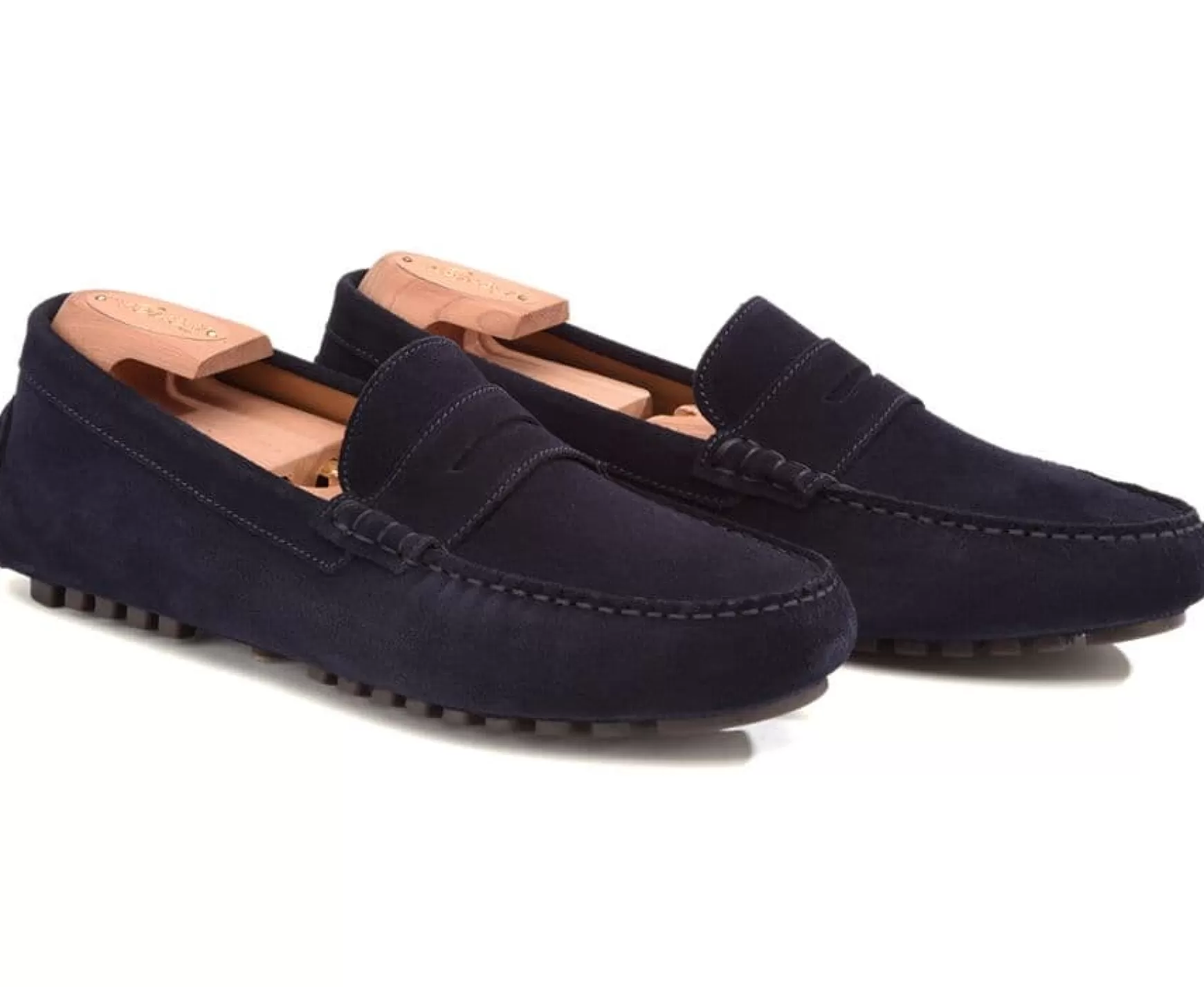 Bexley Moccasins | Men'S Driving Moccasins Ferguson Navy Suede