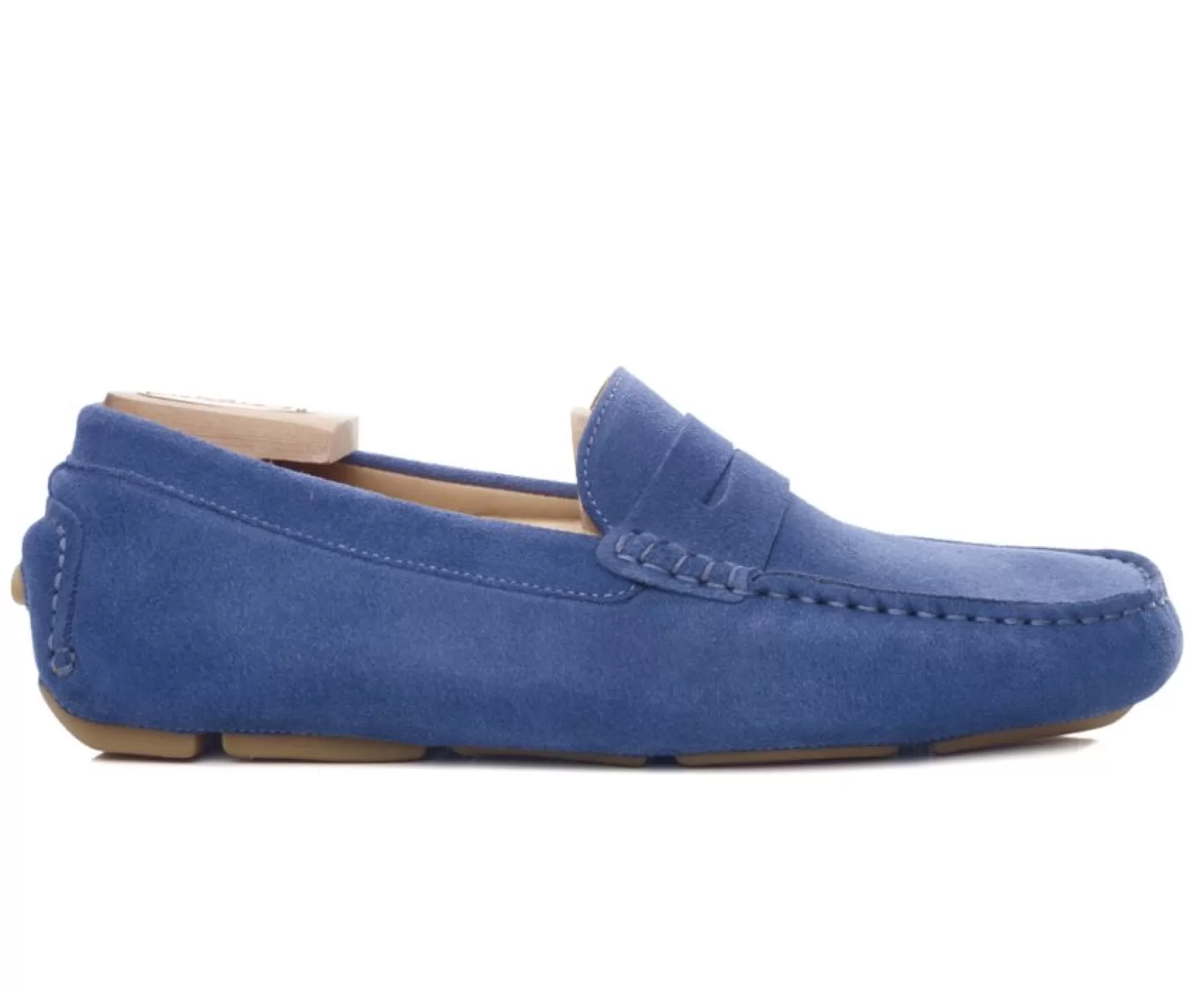 Bexley Moccasins | Men'S Driving Moccasins Seacrest Ii Blue Suede