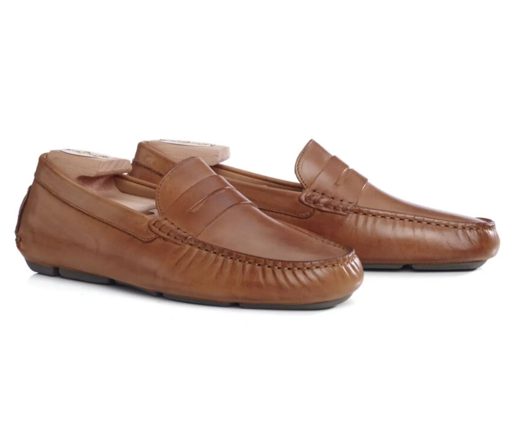 Bexley Moccasins | Men'S Driving Moccasins Seacrest Ii Patina Cognac