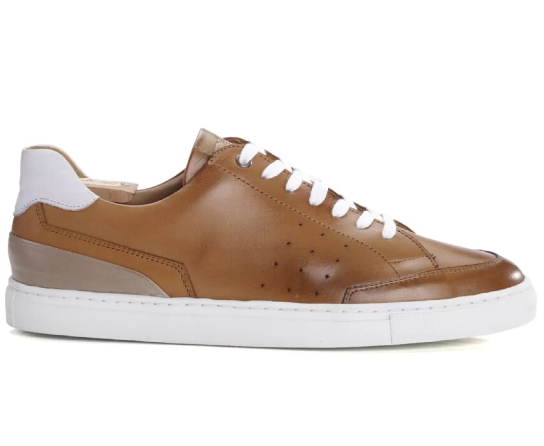 Bexley Trainers & Sneakers | Men'S Leather Trainers Beloka Patina Chestnut