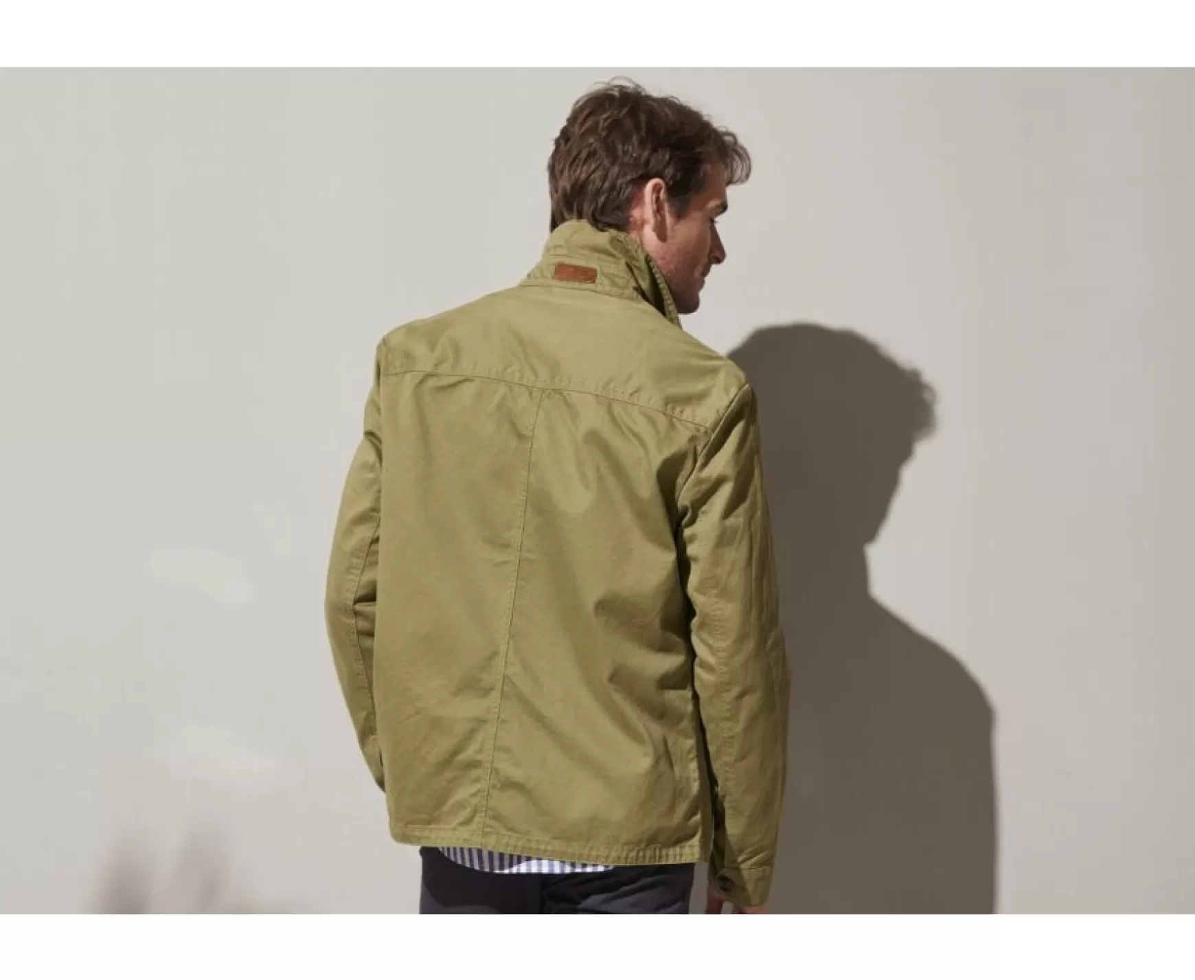 Bexley | Men'S Light Khaki Cotton Jacket Felicien Light Kaki