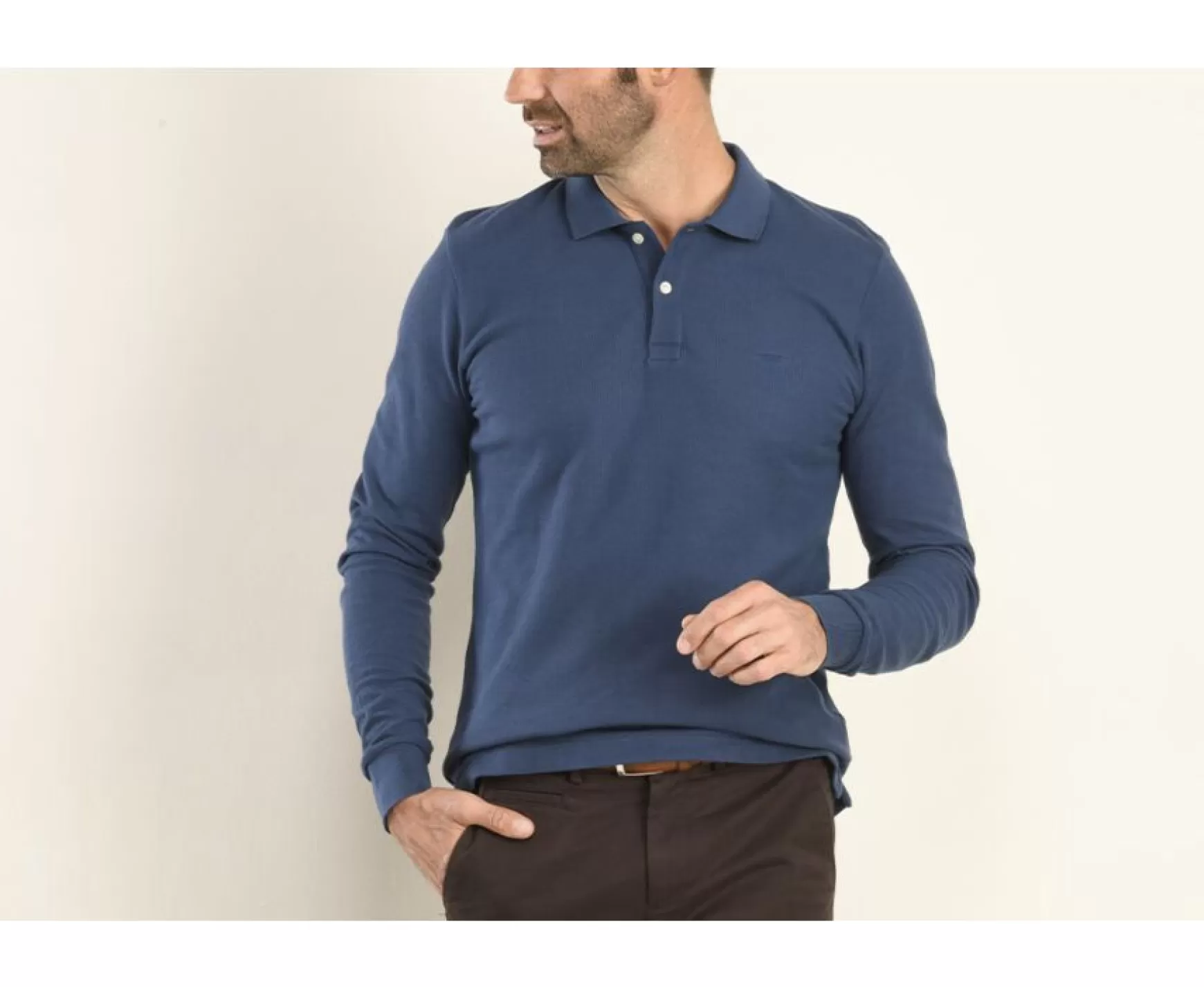 Bexley Long Sleeves Polo Shirts | Men'S Long Sleeve Polo Shirt Andy Ii Ml Blue