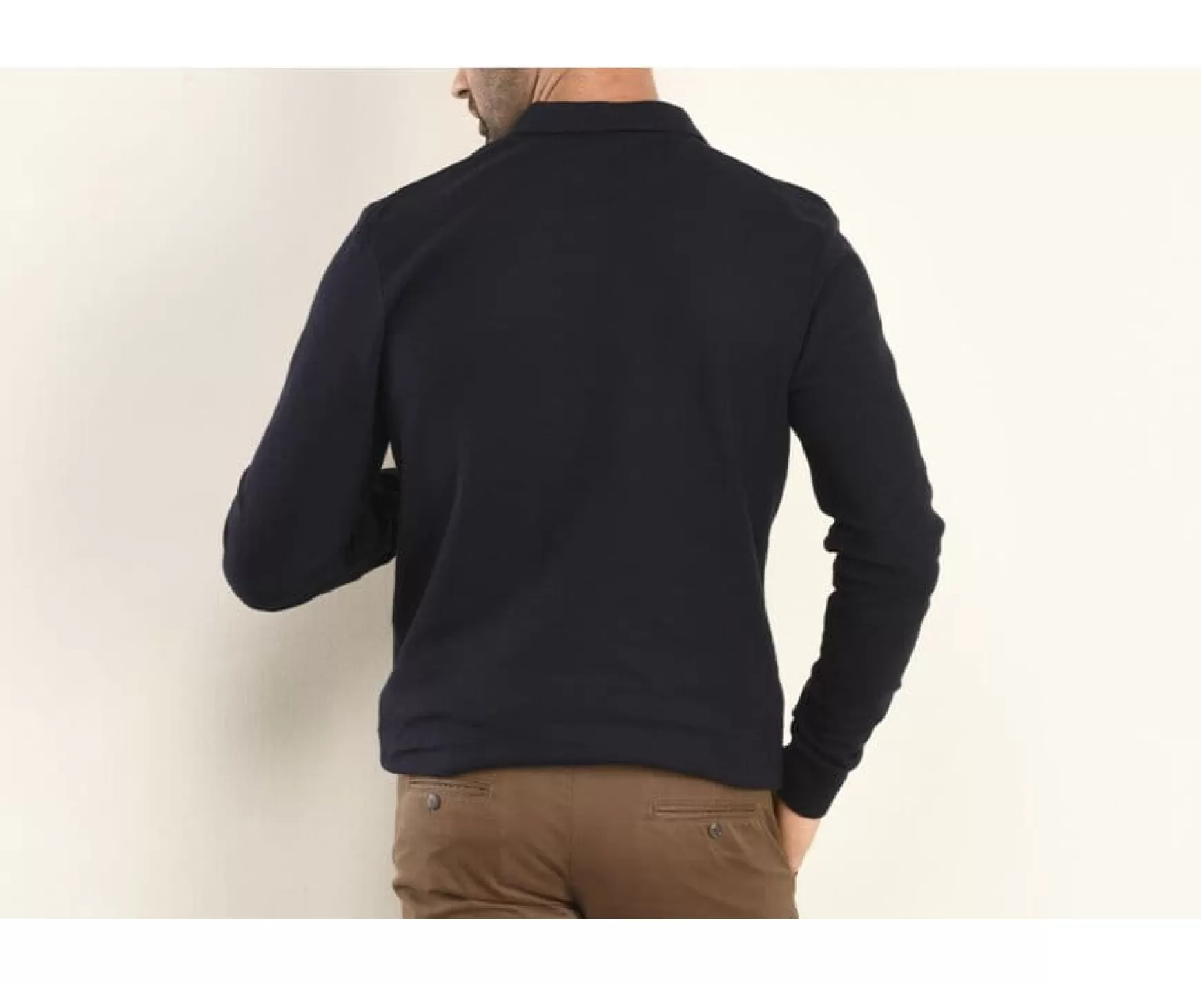 Bexley Adjusted Fit | Men'S Long Sleeve Polo Shirt Andy Ii Ml Navy