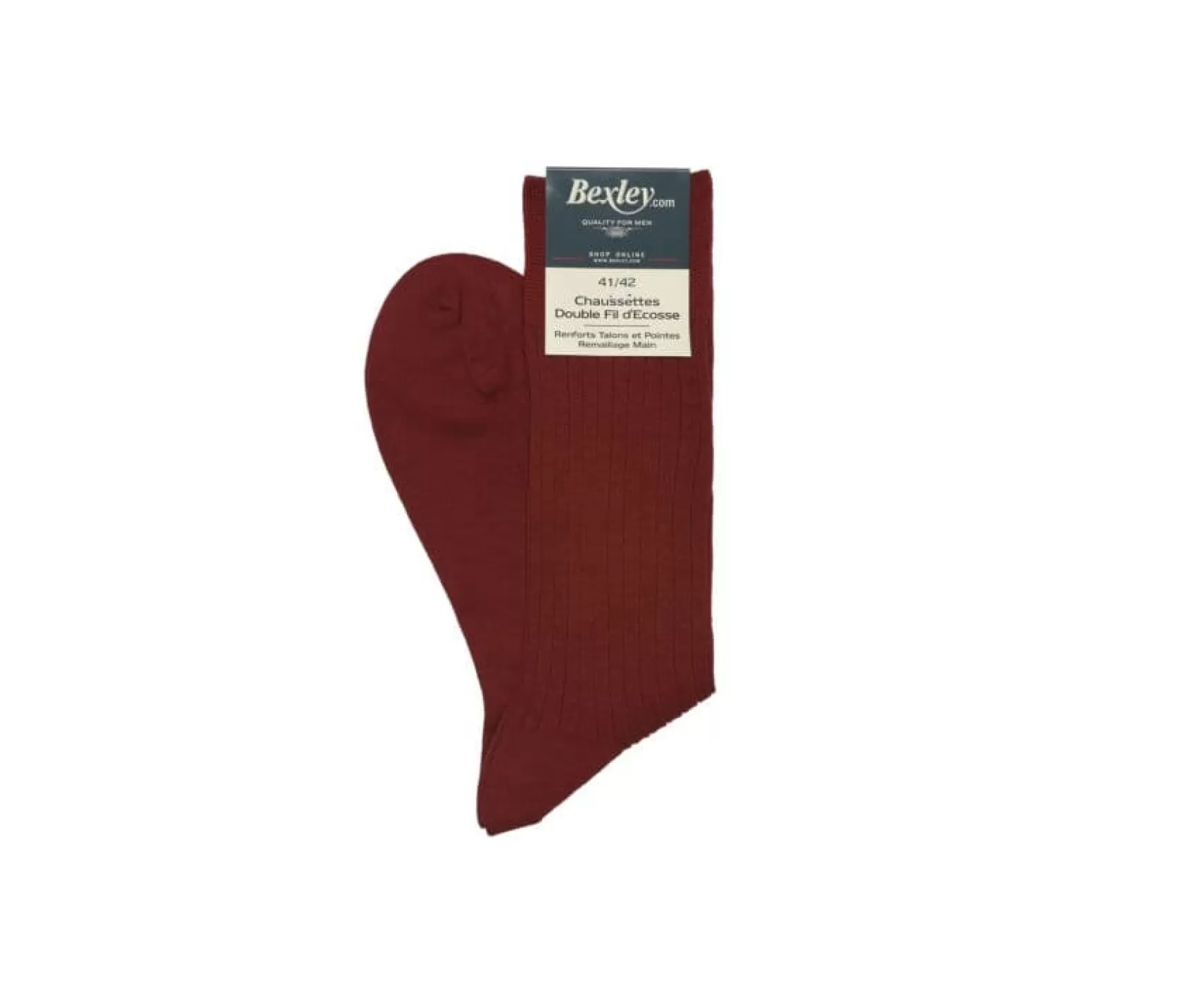 Bexley | Men'S Mercerised Cotton Socks Red Melange