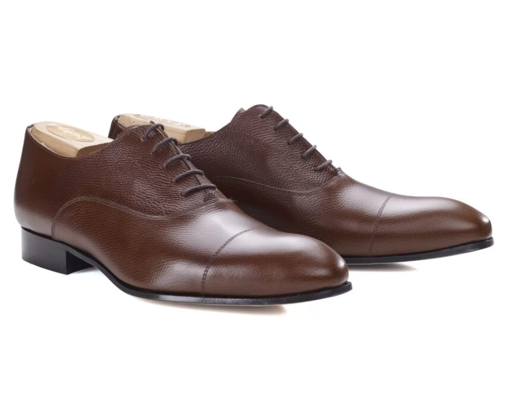 Bexley Oxford Shoes | Men'S Oxford Shoes - Leather Outsole - Brisbury | Sweet Chestnut Grained Leather