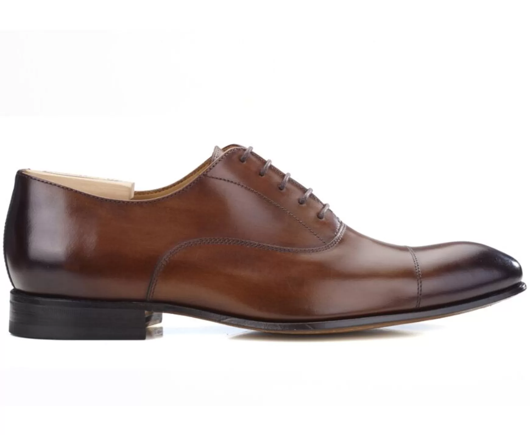 Bexley Oxford Shoes | Men'S Oxford Shoes - Leather Outsole Brisbury Patina Cognac