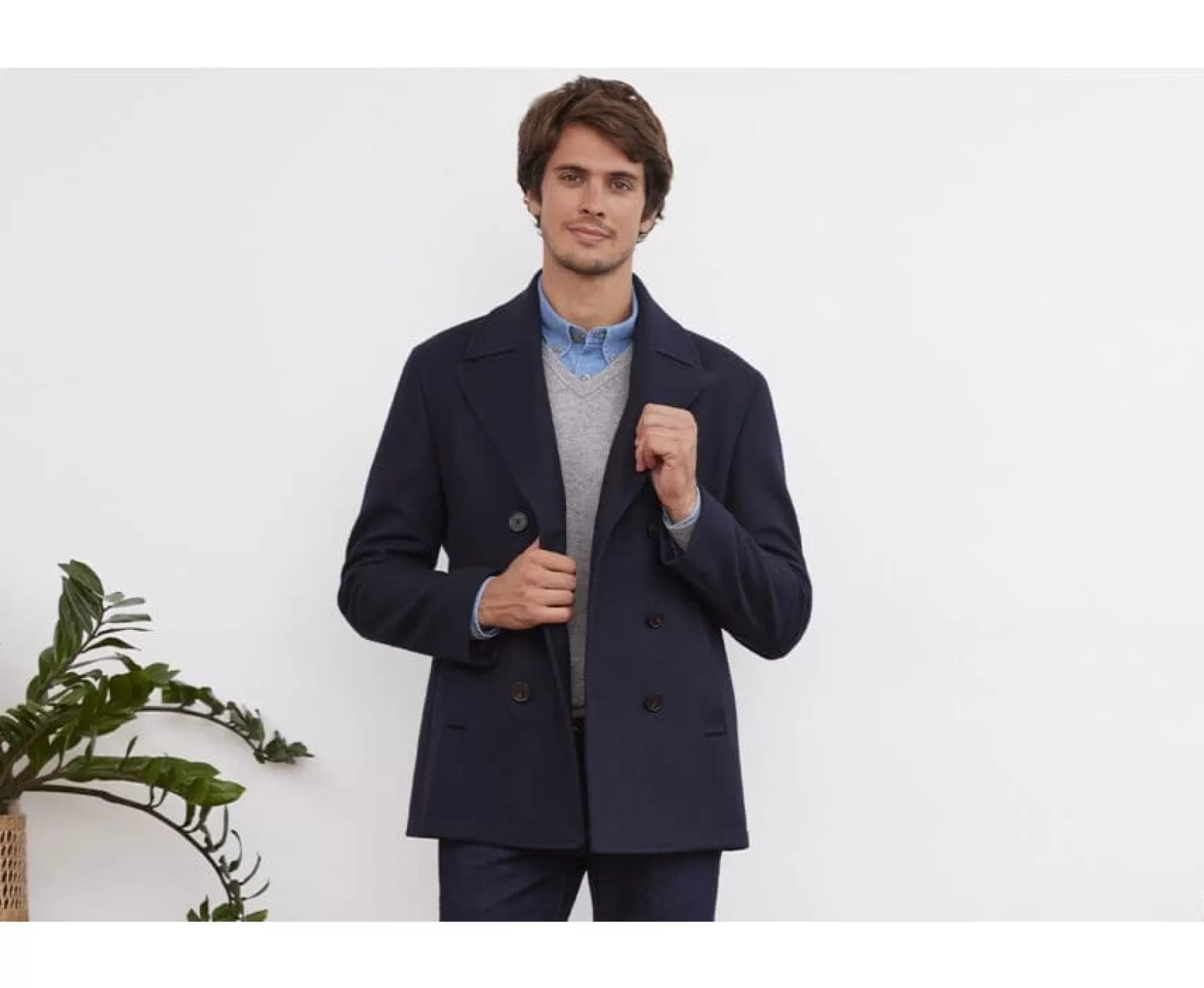 Bexley | Men'S Pea Coat Gaelan Navy