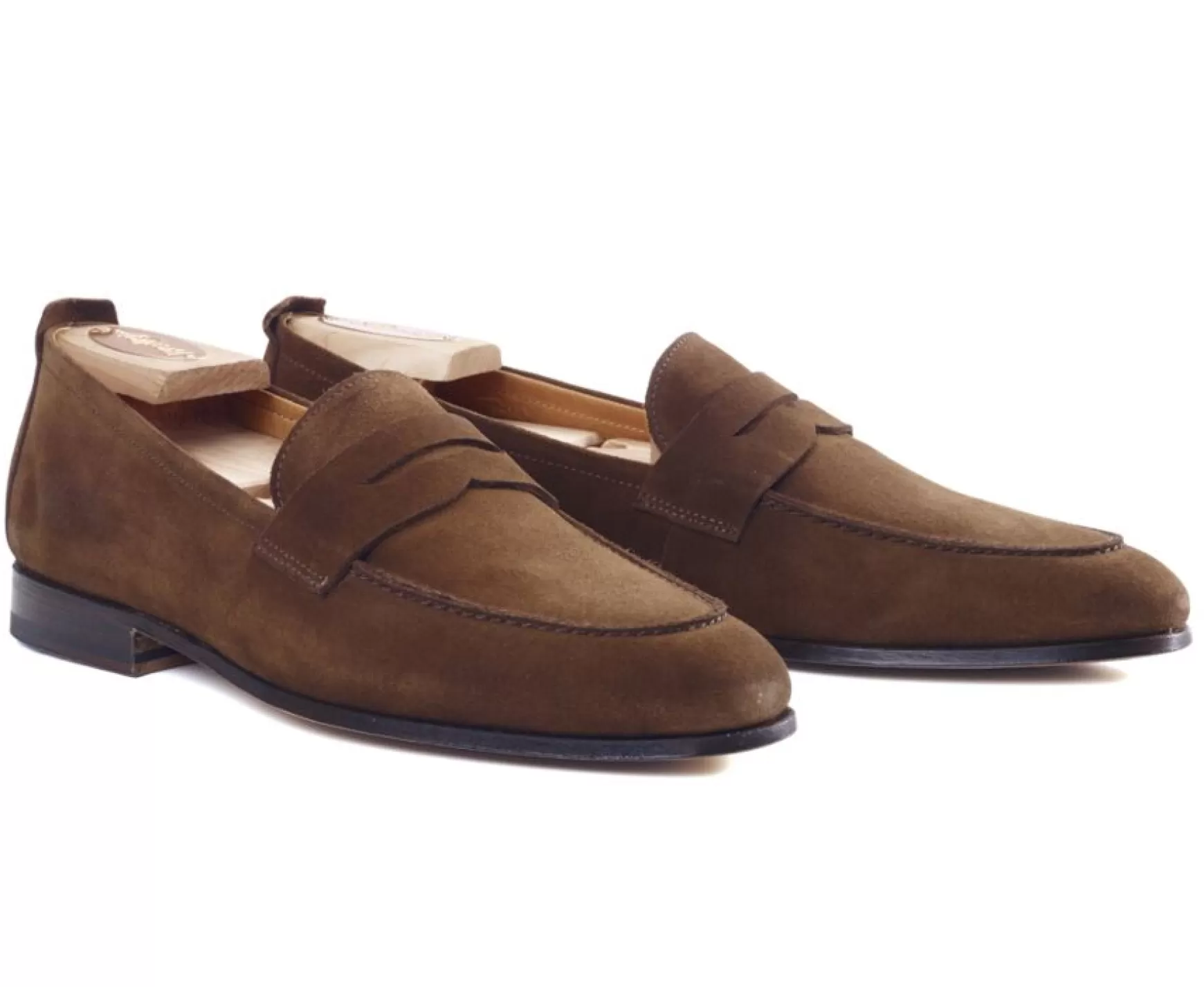 Bexley Comfort Shoes | Men'S Penny Loafers Cevio Havana Suede