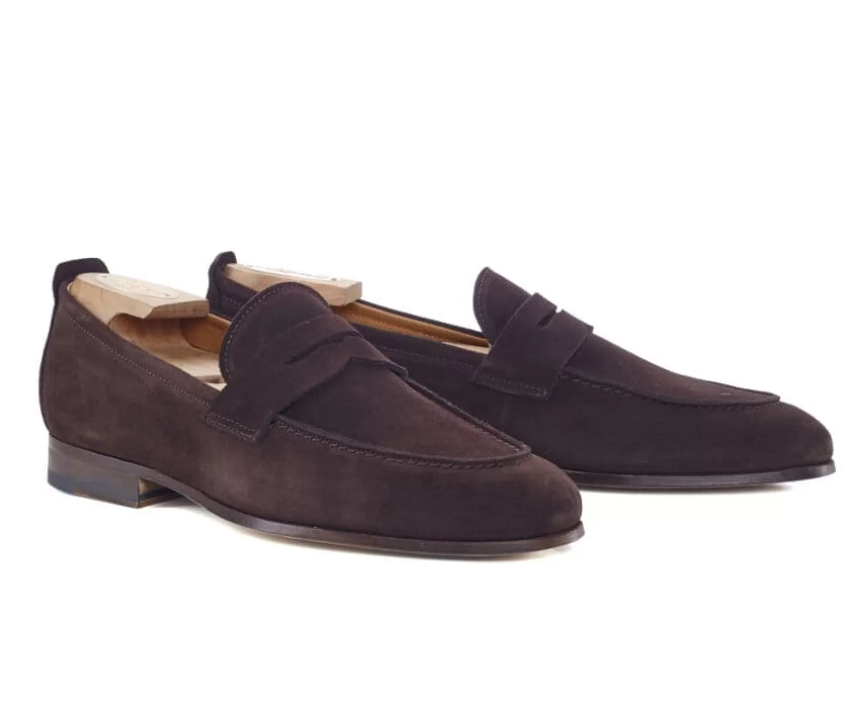 Bexley Loafers | Men'S Penny Loafers Cevio Bitter Chocolate Suede