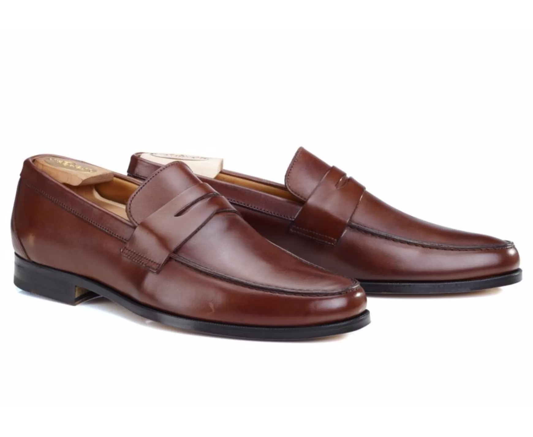 Bexley Comfort Shoes | Men'S Penny Loafers Davies Chocolate