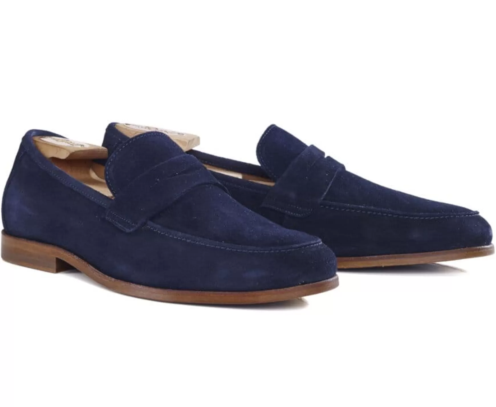 Bexley Loafers | Men'S Penny Loafers Dervio Navy Suede