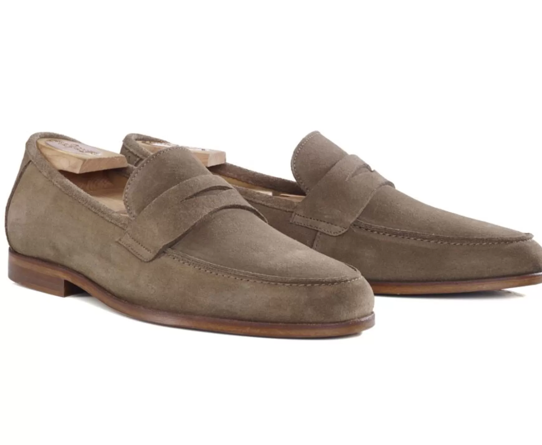 Bexley Loafers | Men'S Penny Loafers Dervio Light Taupe Suede