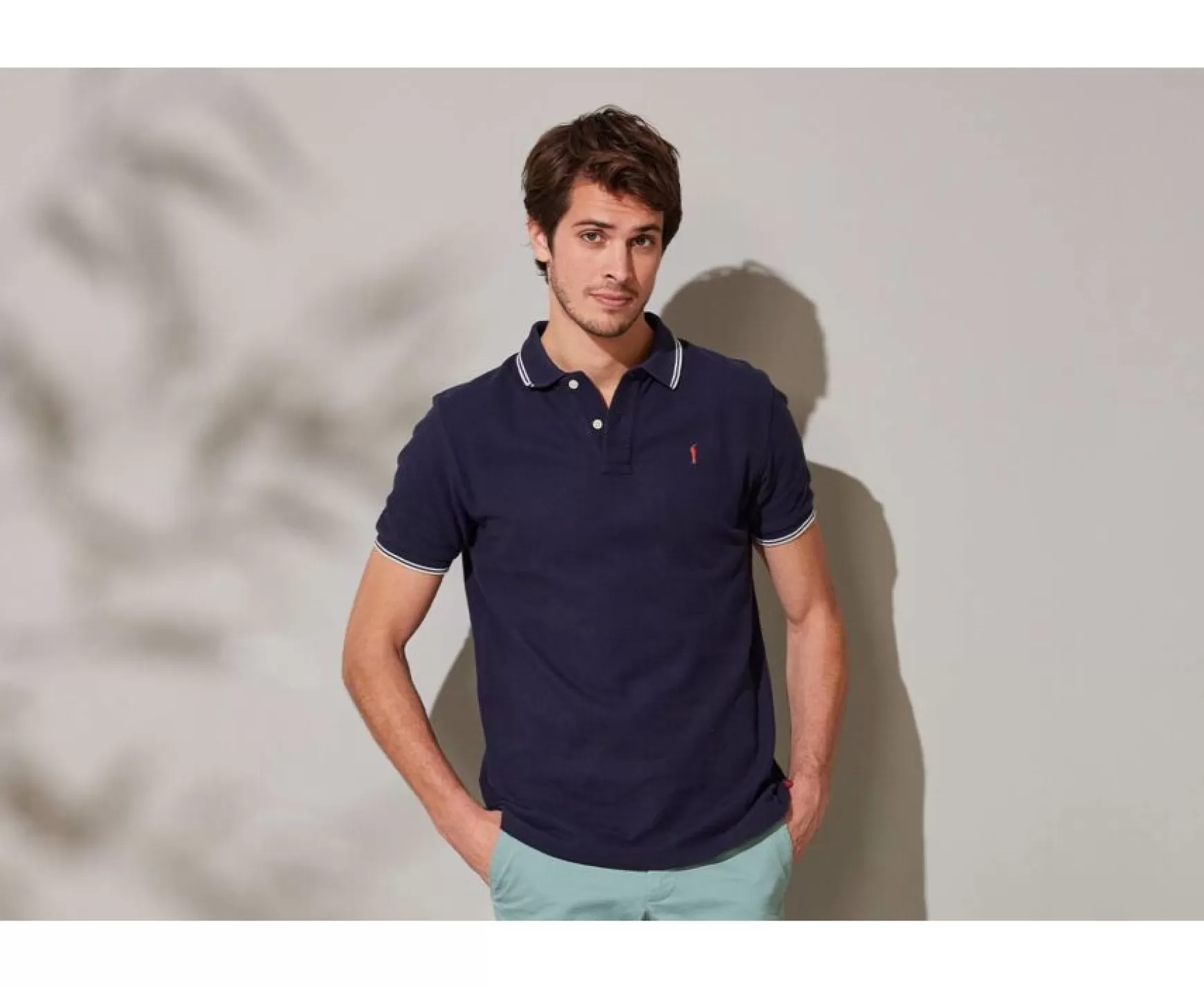 Bexley Adjusted Fit | Men'S Polo Shirt Adney Navy And White