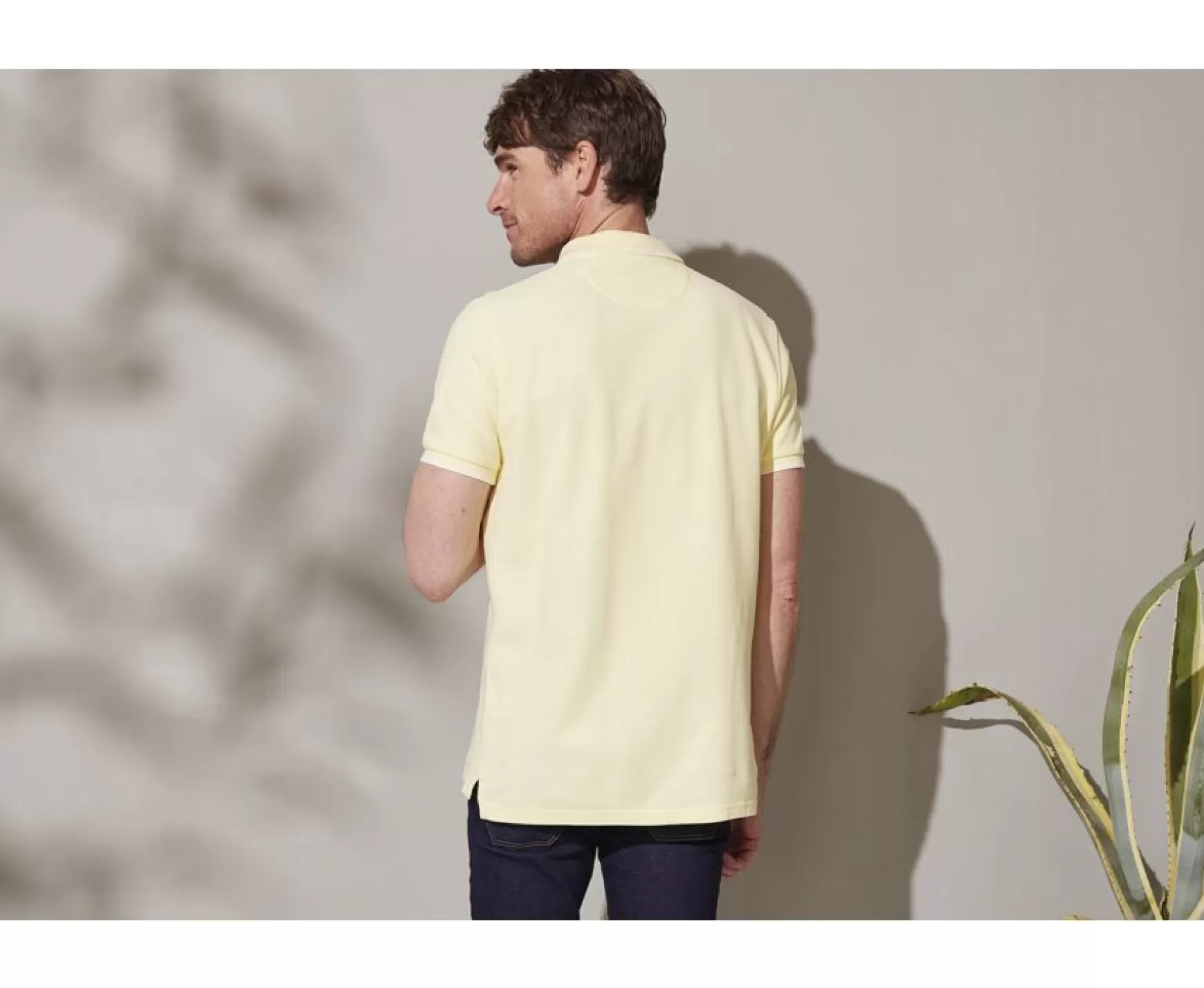 Bexley Adjusted Fit | Men'S Polo Shirt Adney Yellow And White